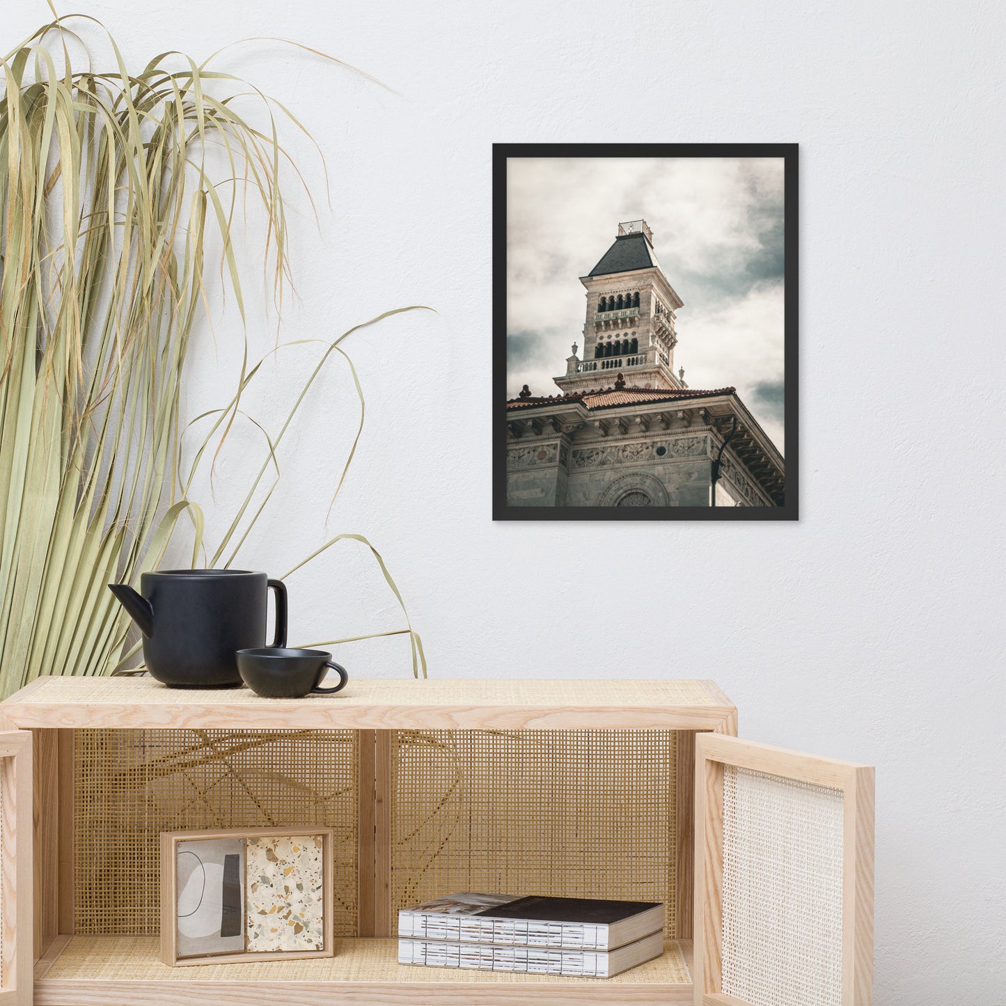 Bell Tower on Tomochichi Federal Building Savannah Ga Framed Wall Art Print