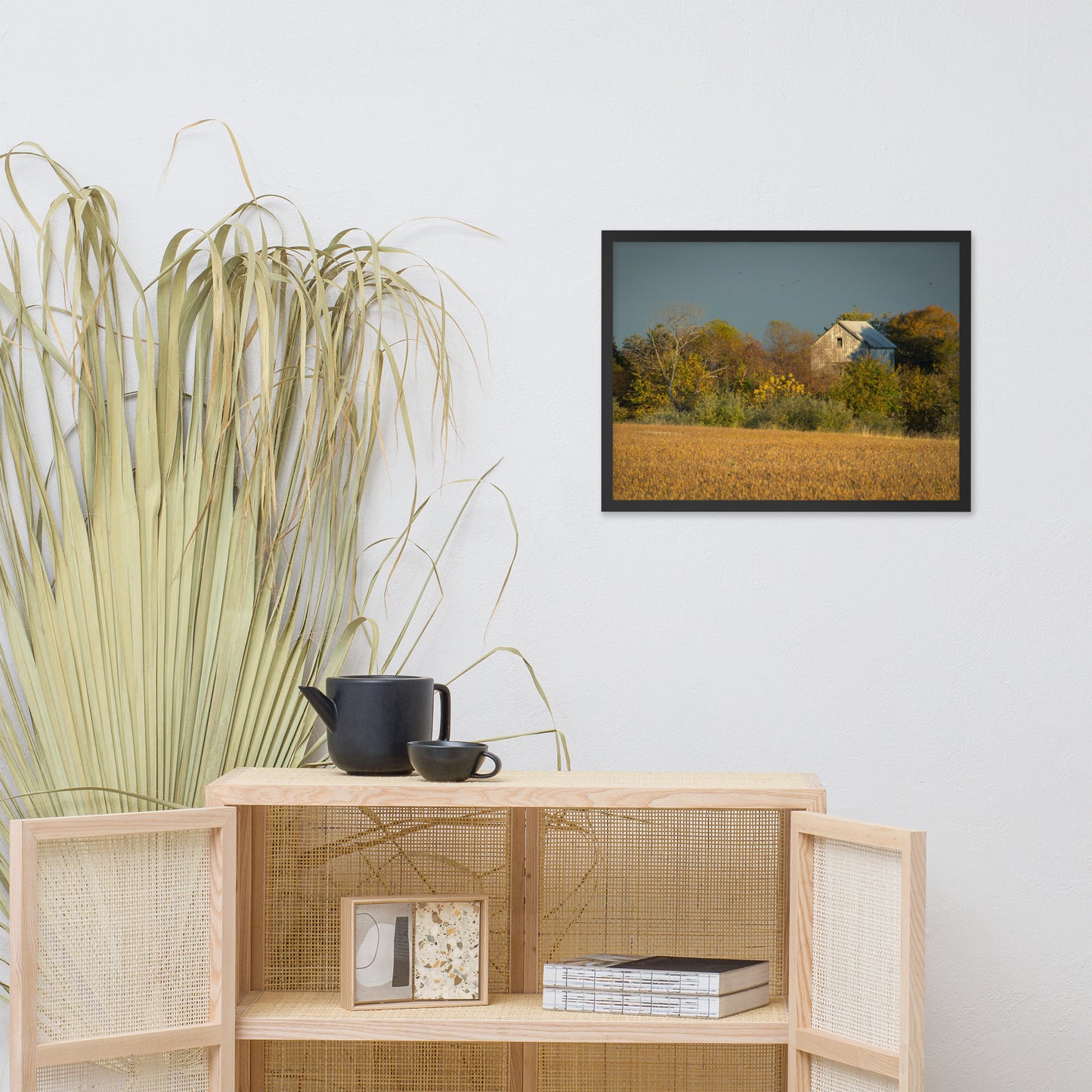 Farmhouse Style Art: Abandoned Barn In The Trees Framed Photo Rustic / Country Style Landscape Photography Wall Art Prints - Artwork - Wall Decor