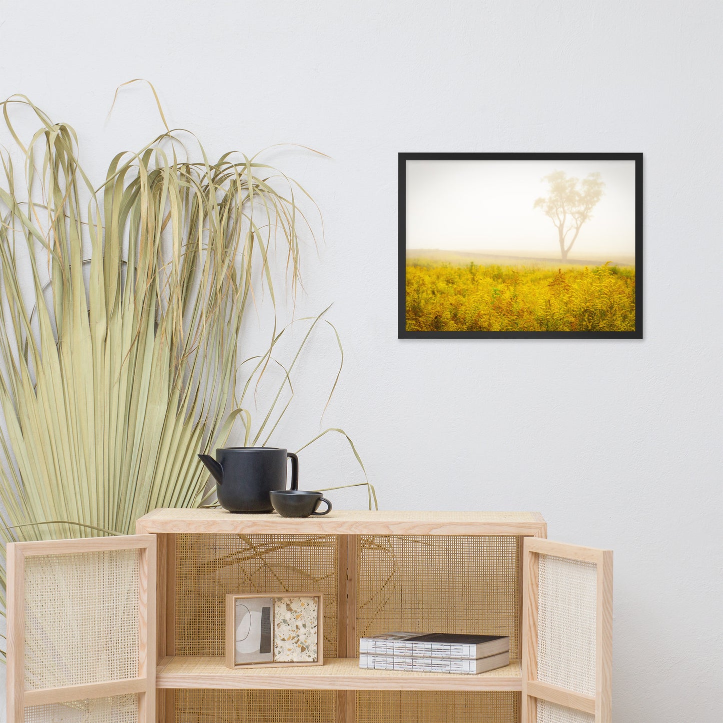 Dreams of Goldenrod and Fog Landscape Framed Photo Wall Art Prints