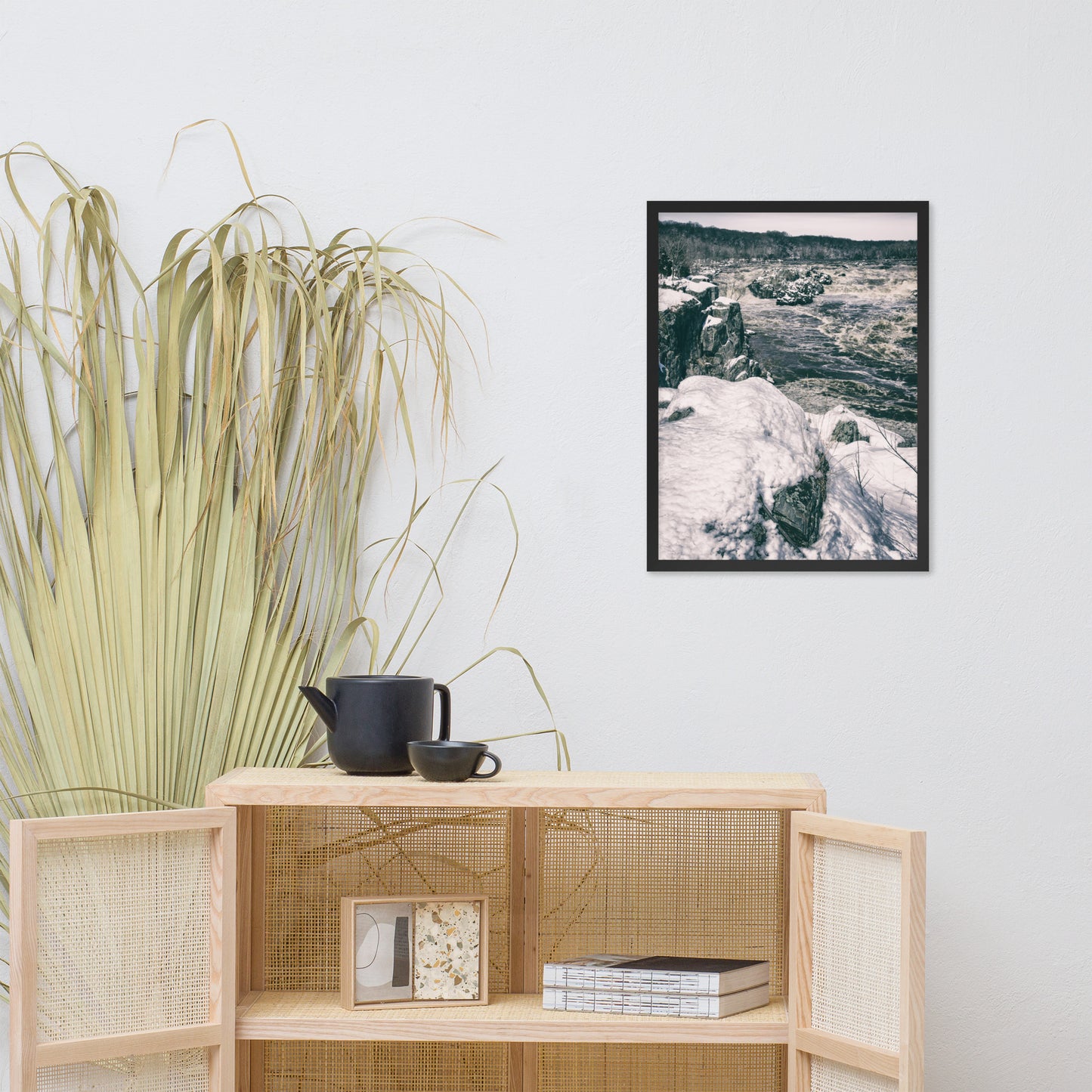 Great Falls Vintage Rural Landscape Framed Photo Paper Wall Art Prints