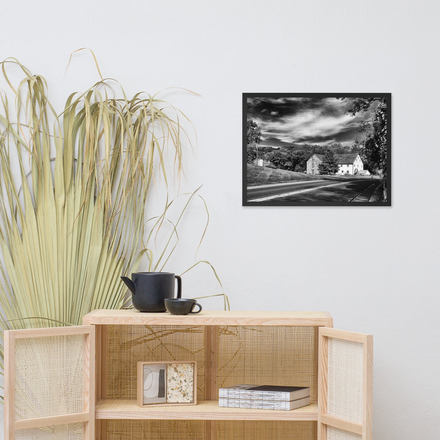 Greenbank Mill Summer in Black and White Framed Photo Paper Wall Art Prints