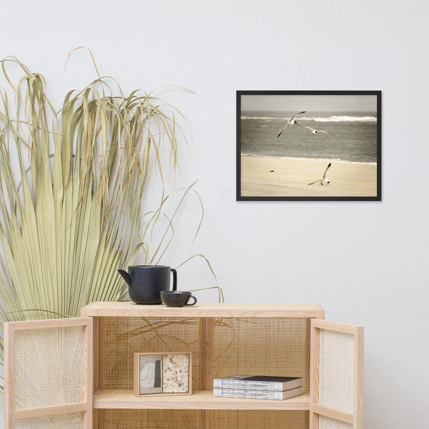 Life at the Shore Coastal Landscape Photo Framed Wall Art Print