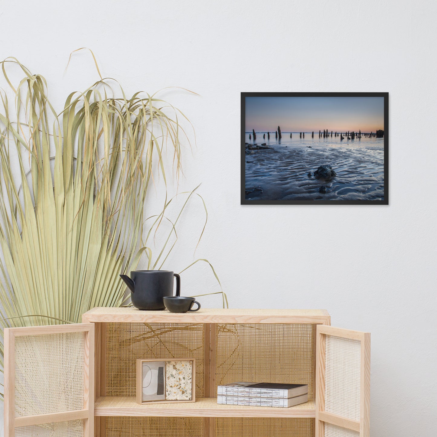 Low Tide At Battery Coastal Landscape Framed Photo Paper Wall Art Prints