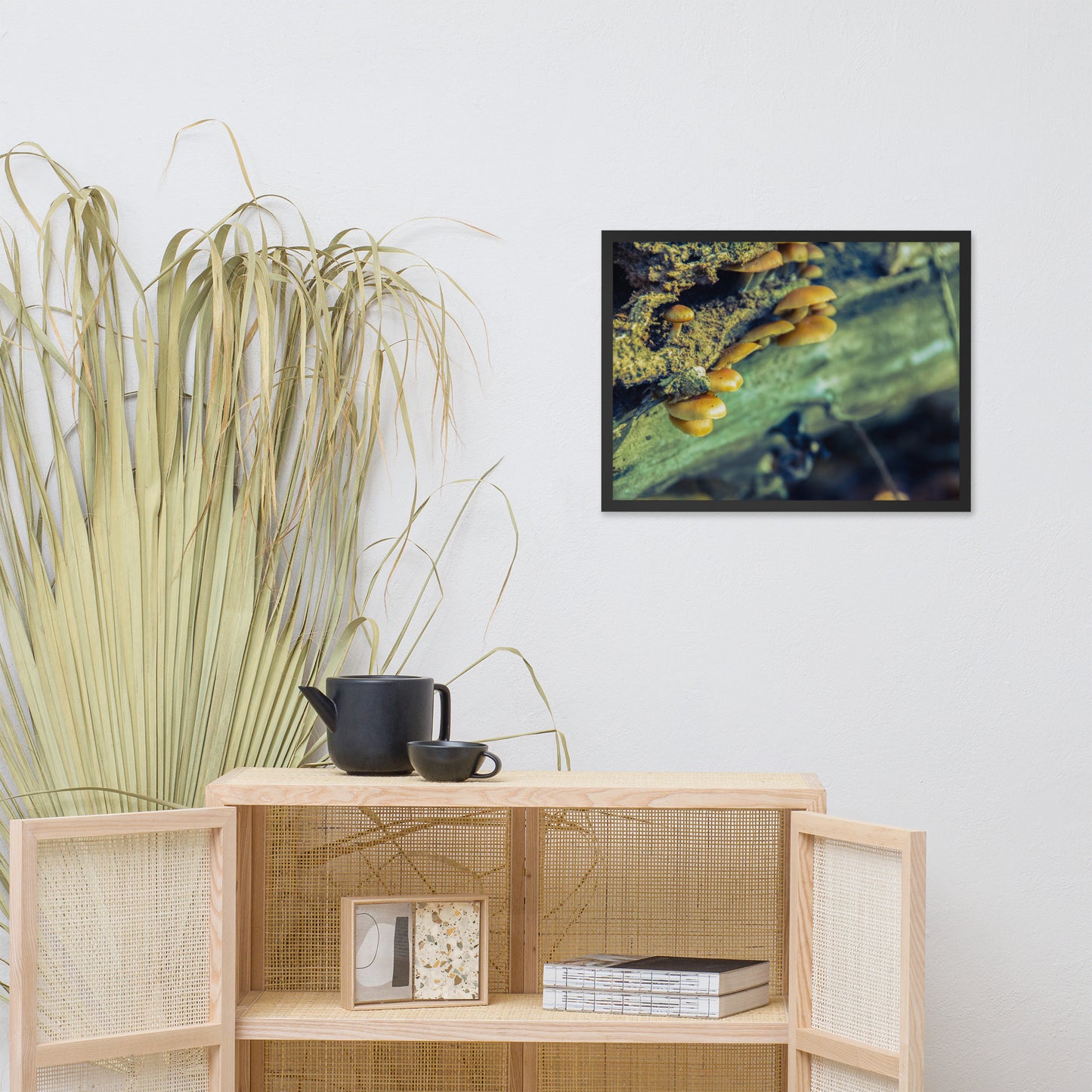 Teal Botanical Prints: Aged Mushroom Botanical / Nature Photo Framed Wall Art Print - Artwork - Wall Decor - Home Decor