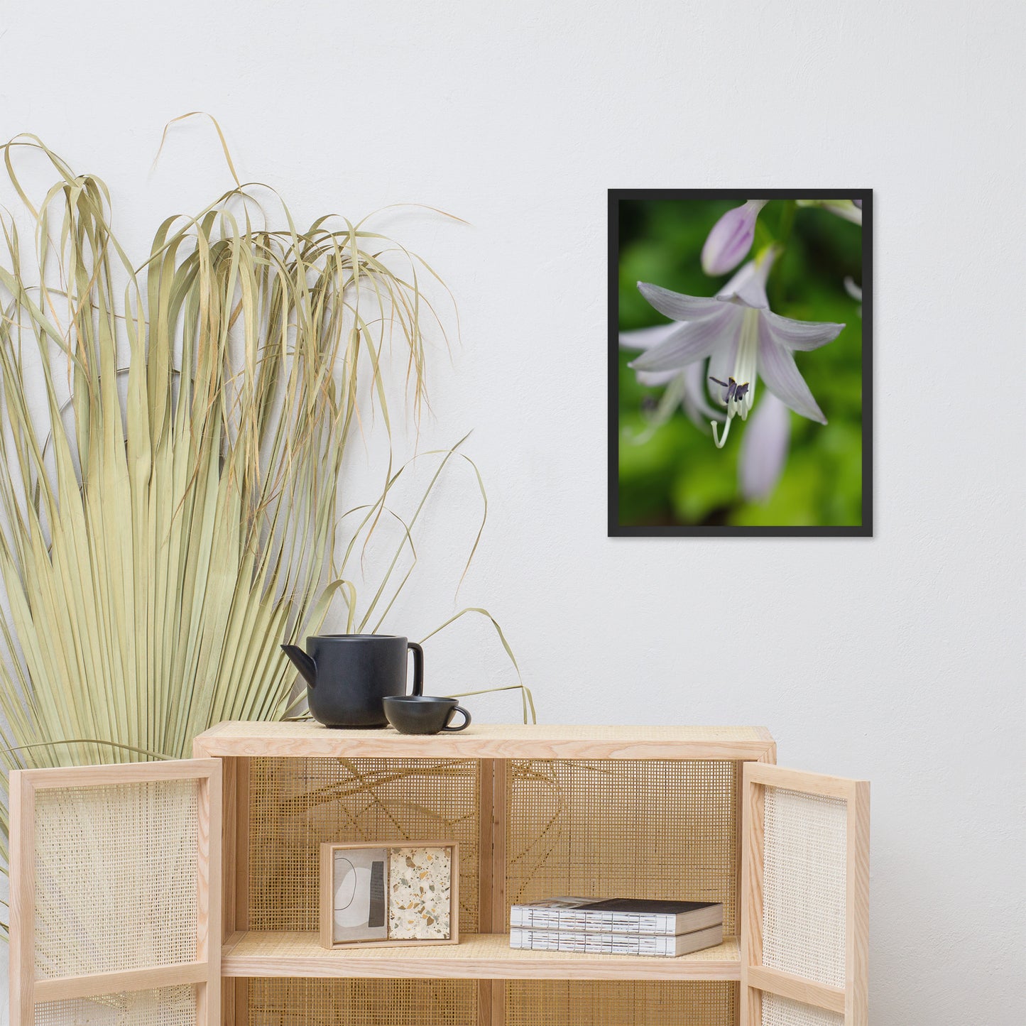 Hosta Bloom Floral Nature Photo Framed Wall Art Print