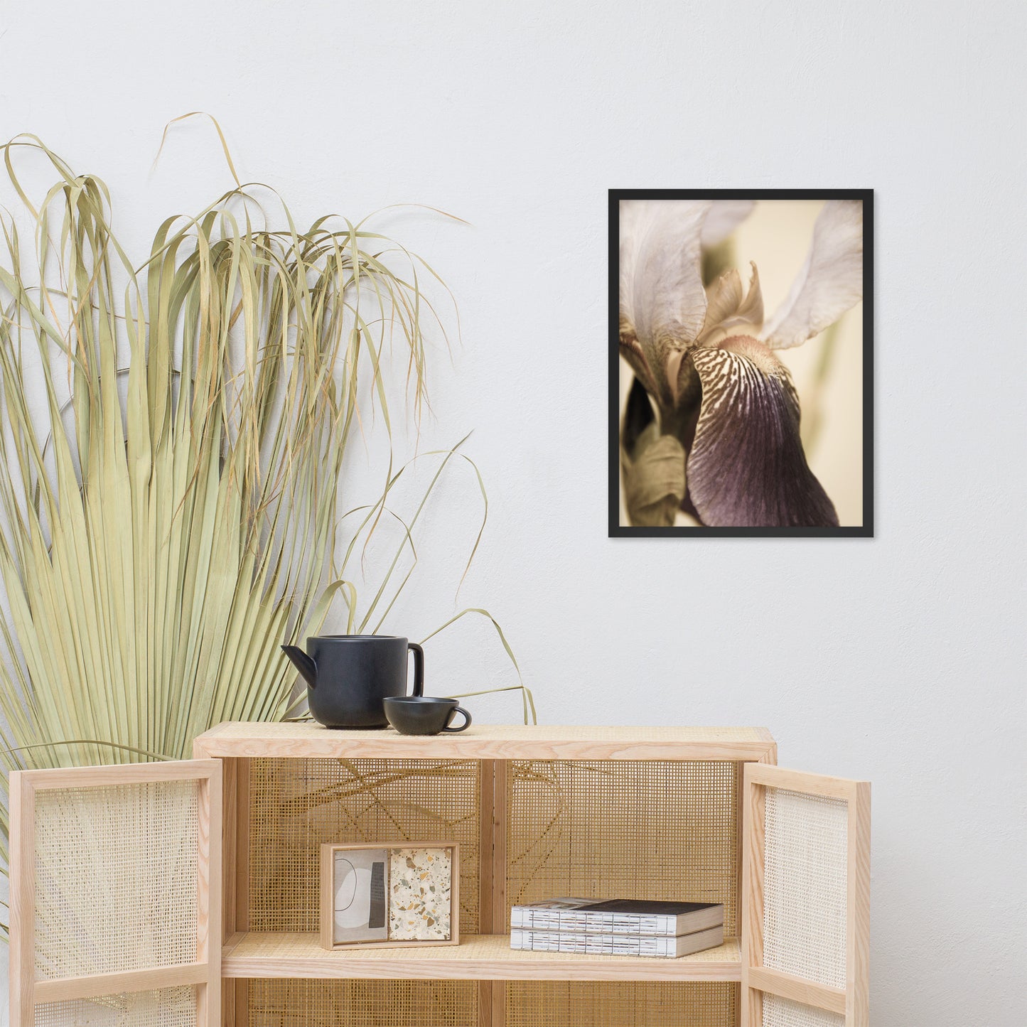 Japanese Iris Delight Aged Framed Photo Paper Wall Art Prints