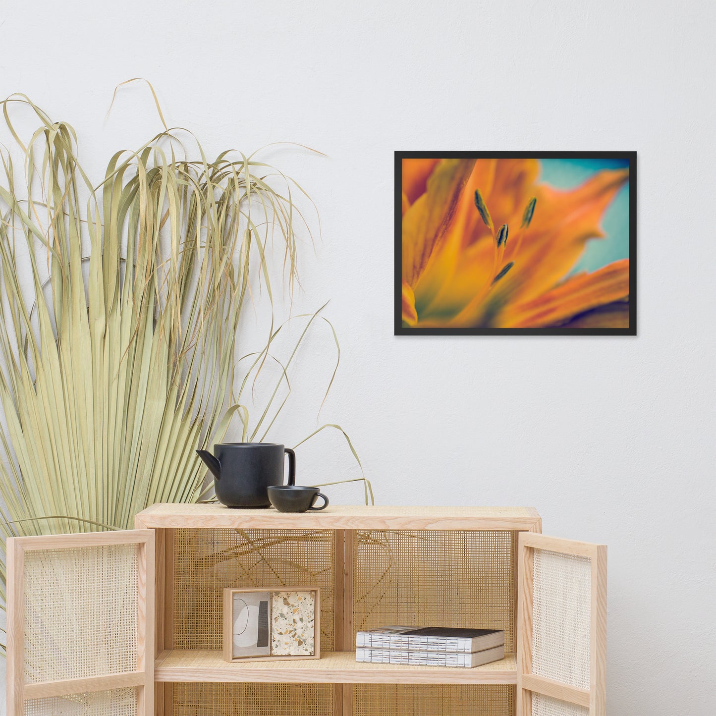 Mystical Tiger Lily Floral Nature Photo Framed Wall Art Print