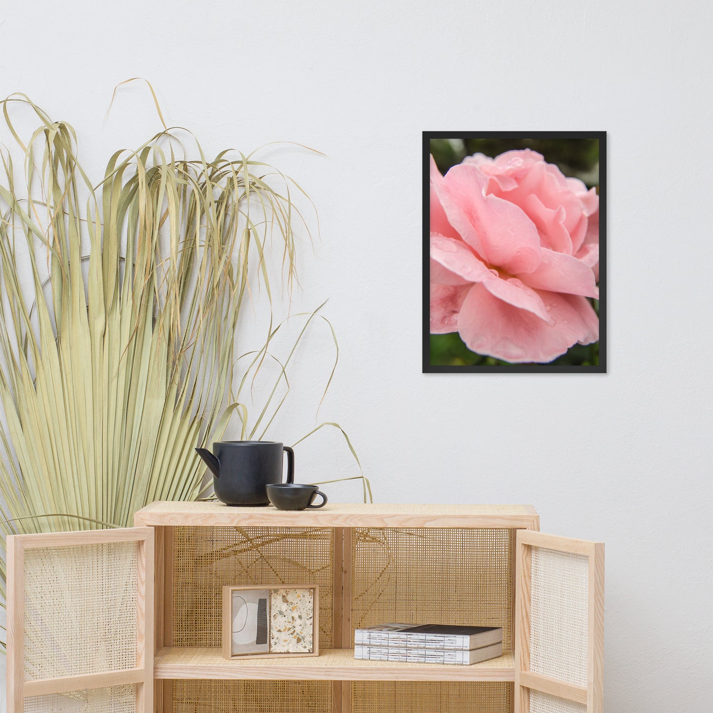 Pink Passion Floral Nature Photo Framed Wall Art Print