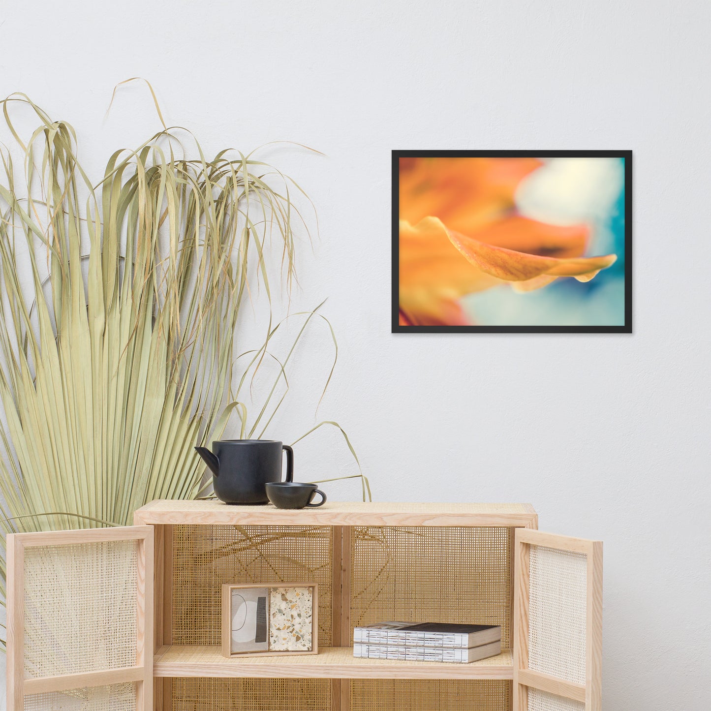 Serene Petals of Life Floral Nature Photo Framed Wall Art Print