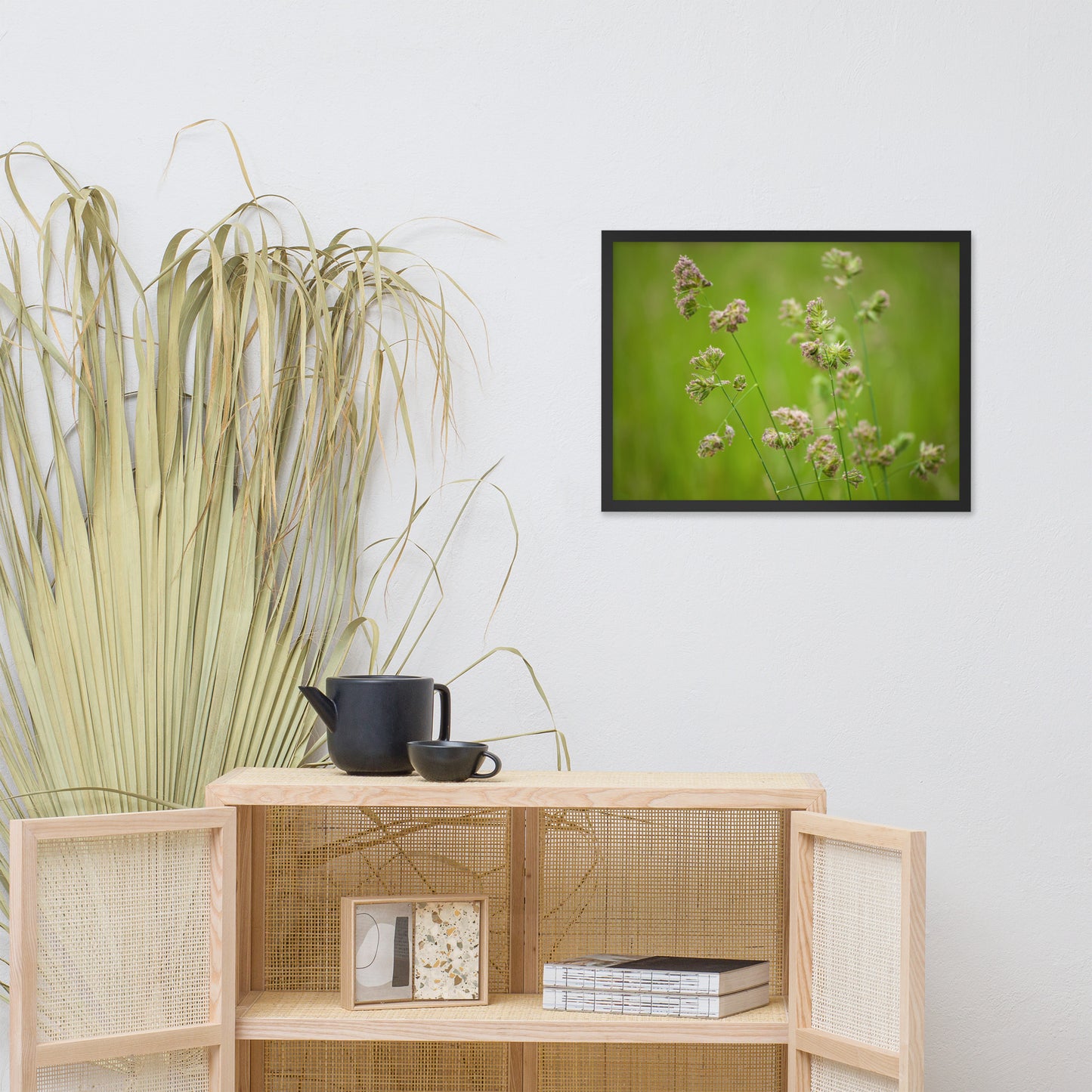 Softened Fields Botanical Nature Photo Framed Wall Art Print