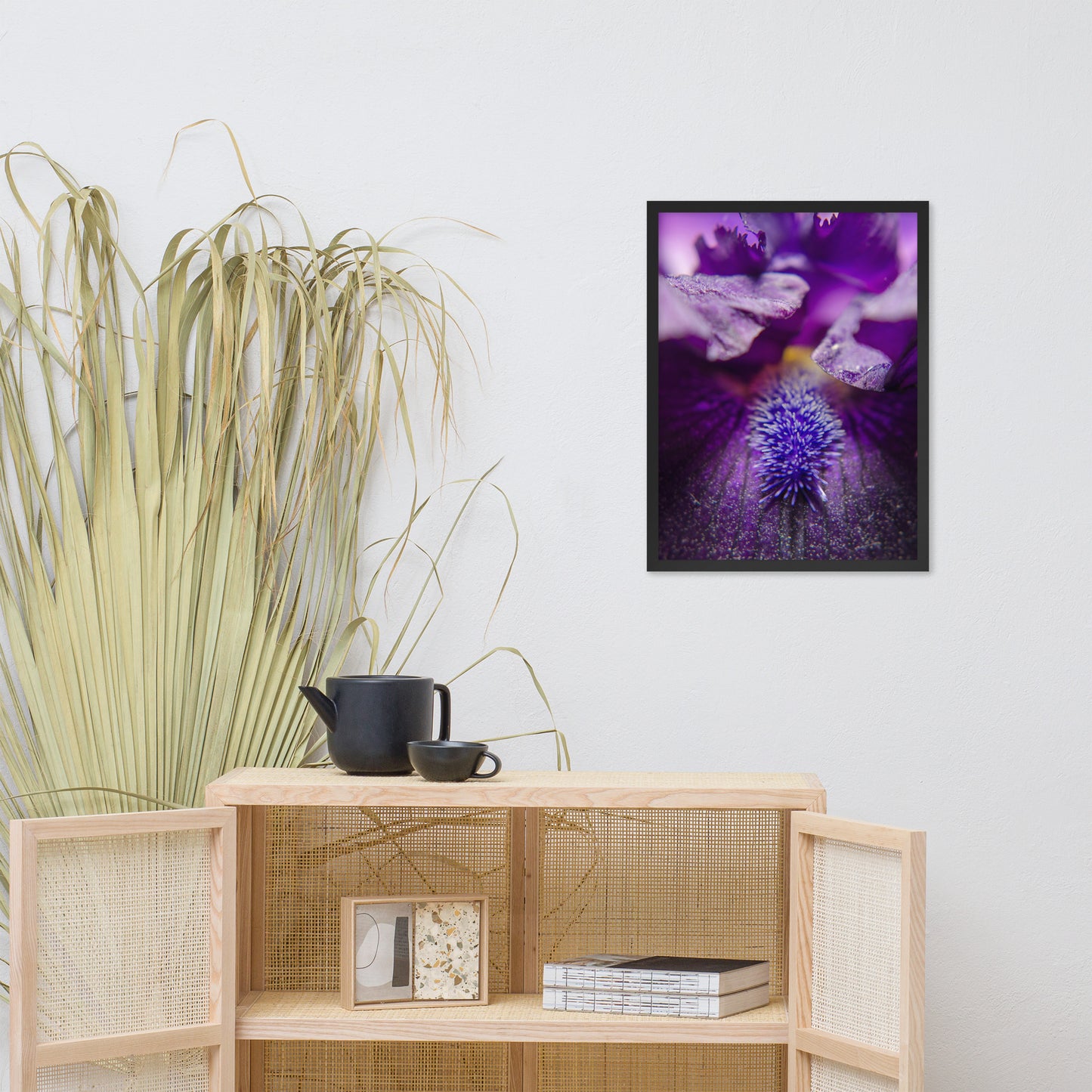 Stigma of Iris Floral Nature Photo Framed Wall Art Print