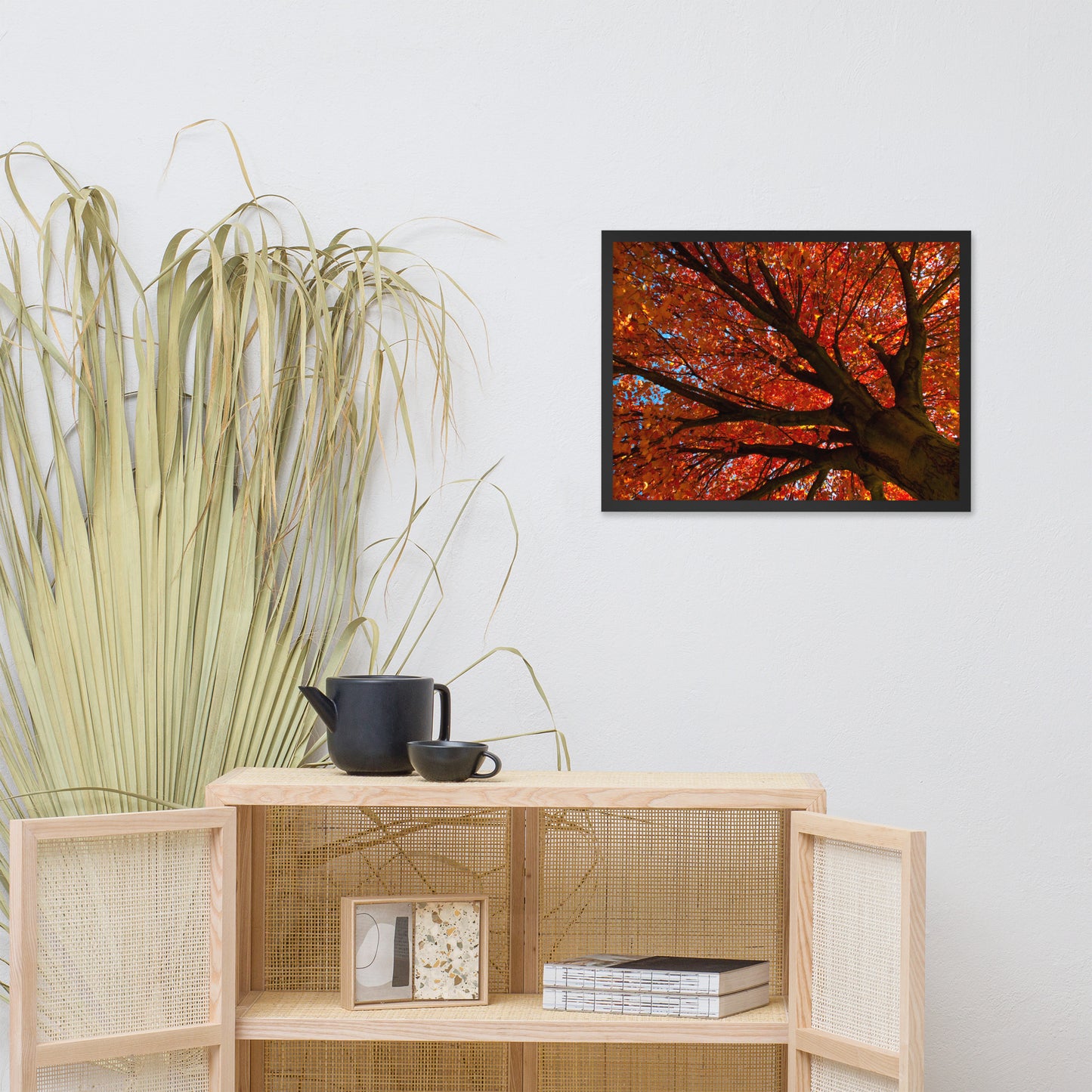 Shimmering Orange Botanical Nature Photo Framed Wall Art Print