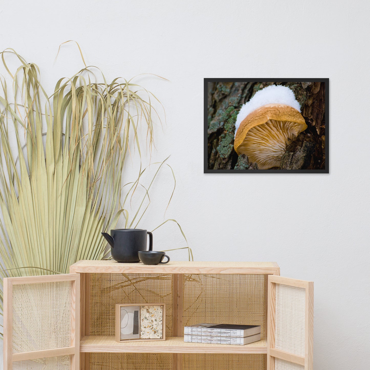 Snow Fungus Botanical Nature Photo Framed Wall Art Print