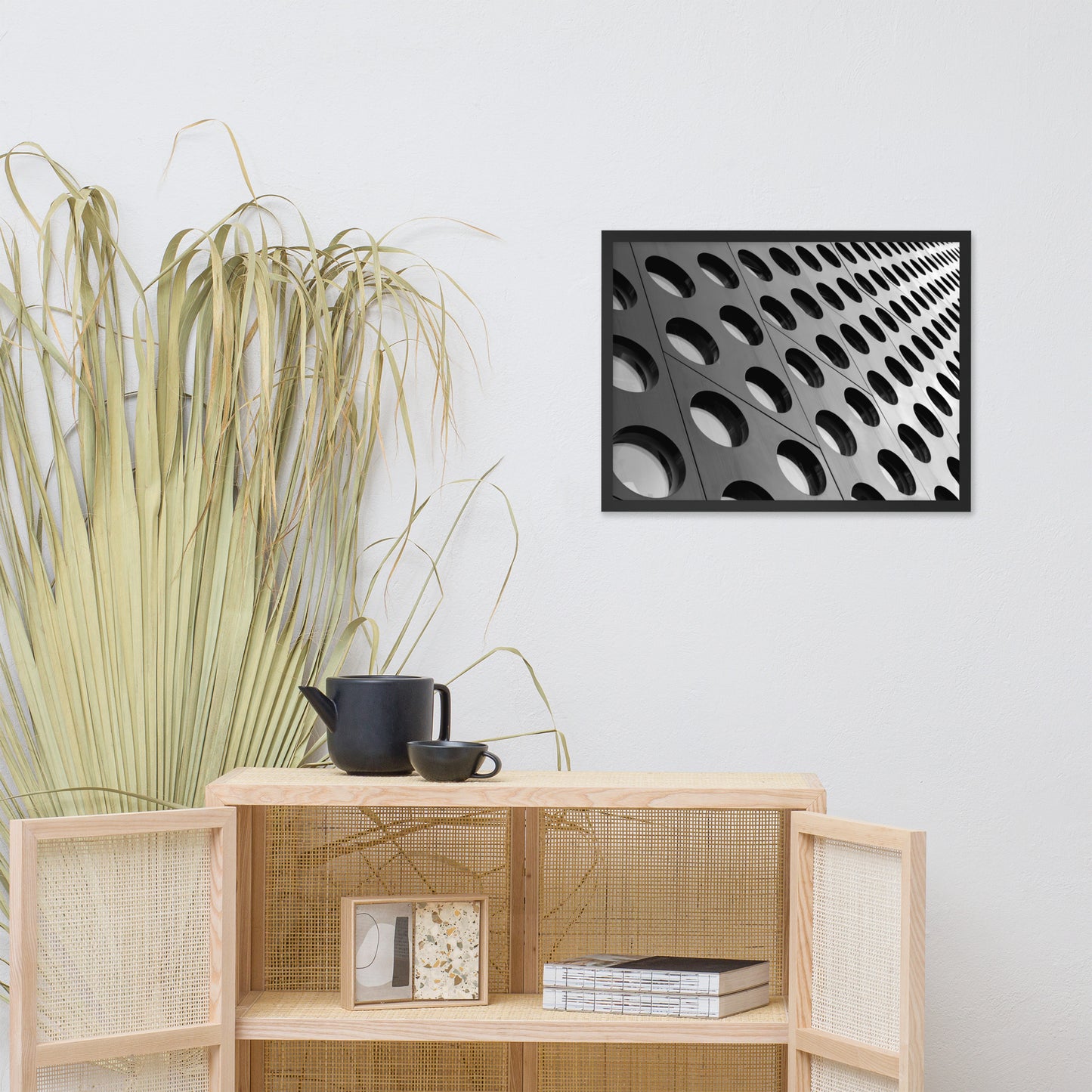 Binary Rhythm Architectural Photograph Framed Wall Art Print