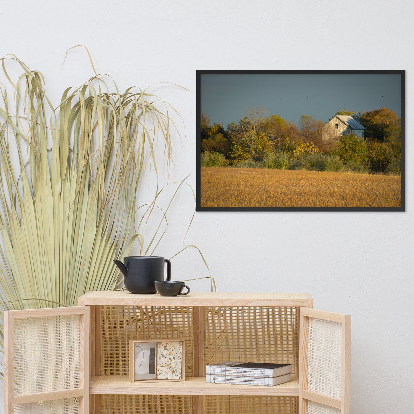 Farmhouse Style Artwork: Abandoned Barn In The Trees Framed Photo Rustic / Country Style Landscape Photography Wall Art Prints - Artwork - Wall Decor