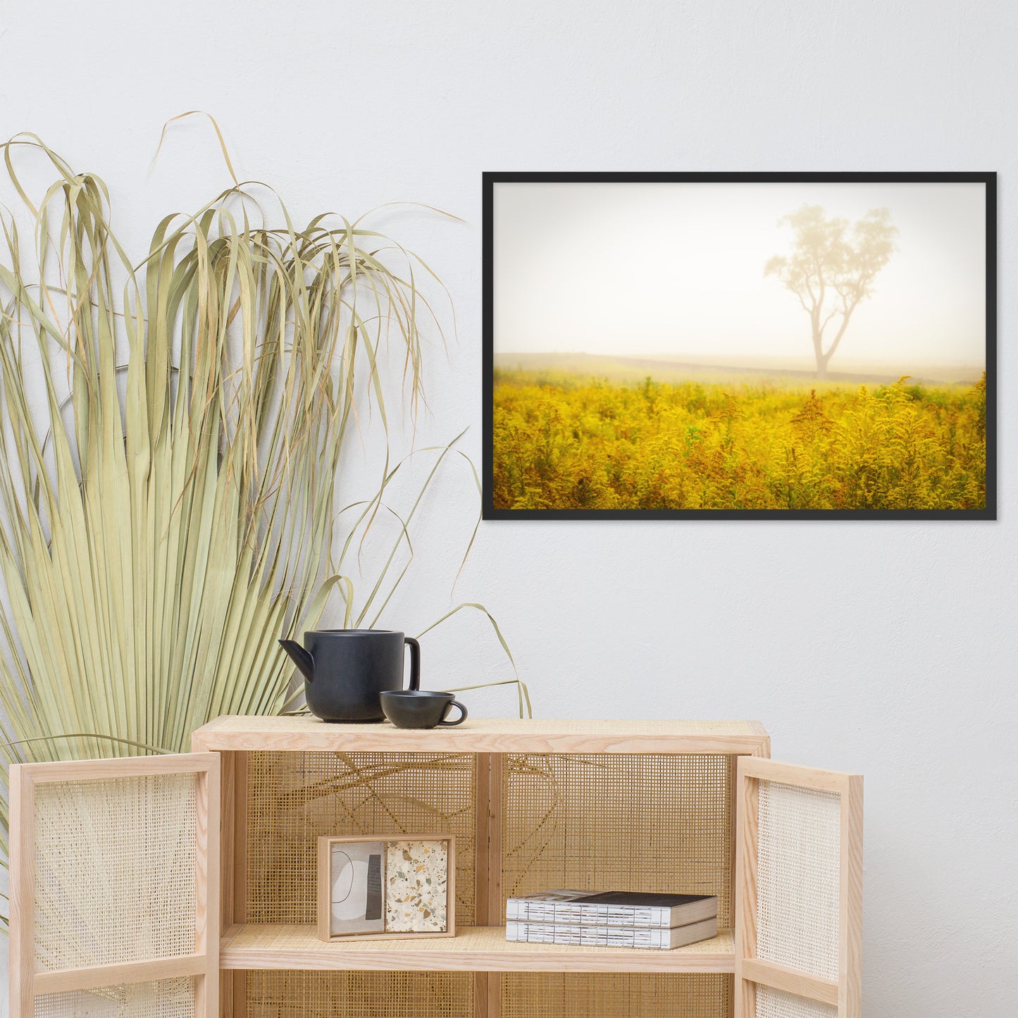 Dreams of Goldenrod and Fog Landscape Framed Photo Wall Art Prints
