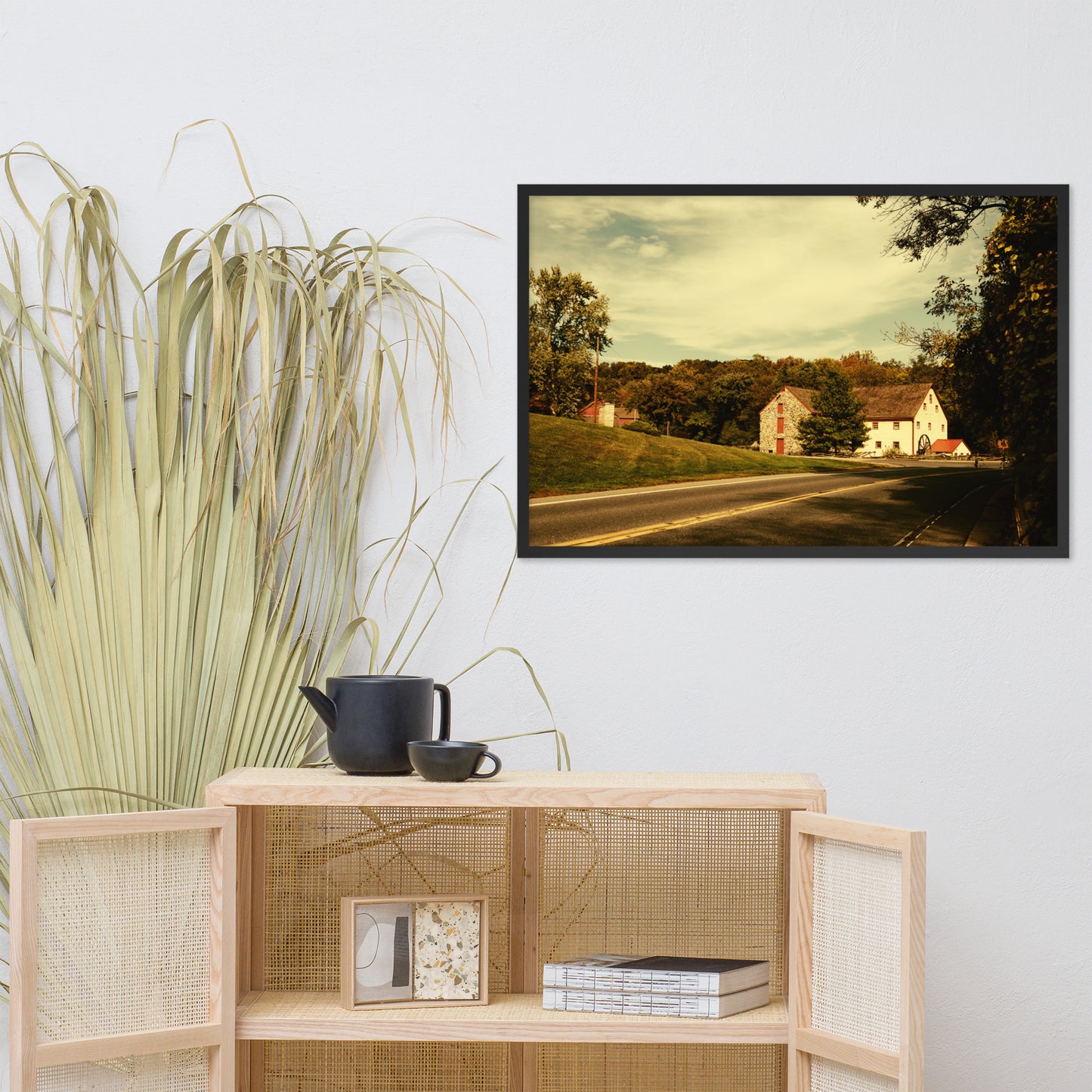 Greenbank Mill Summer Colorized Rural Framed Photo Paper Wall Art Prints
