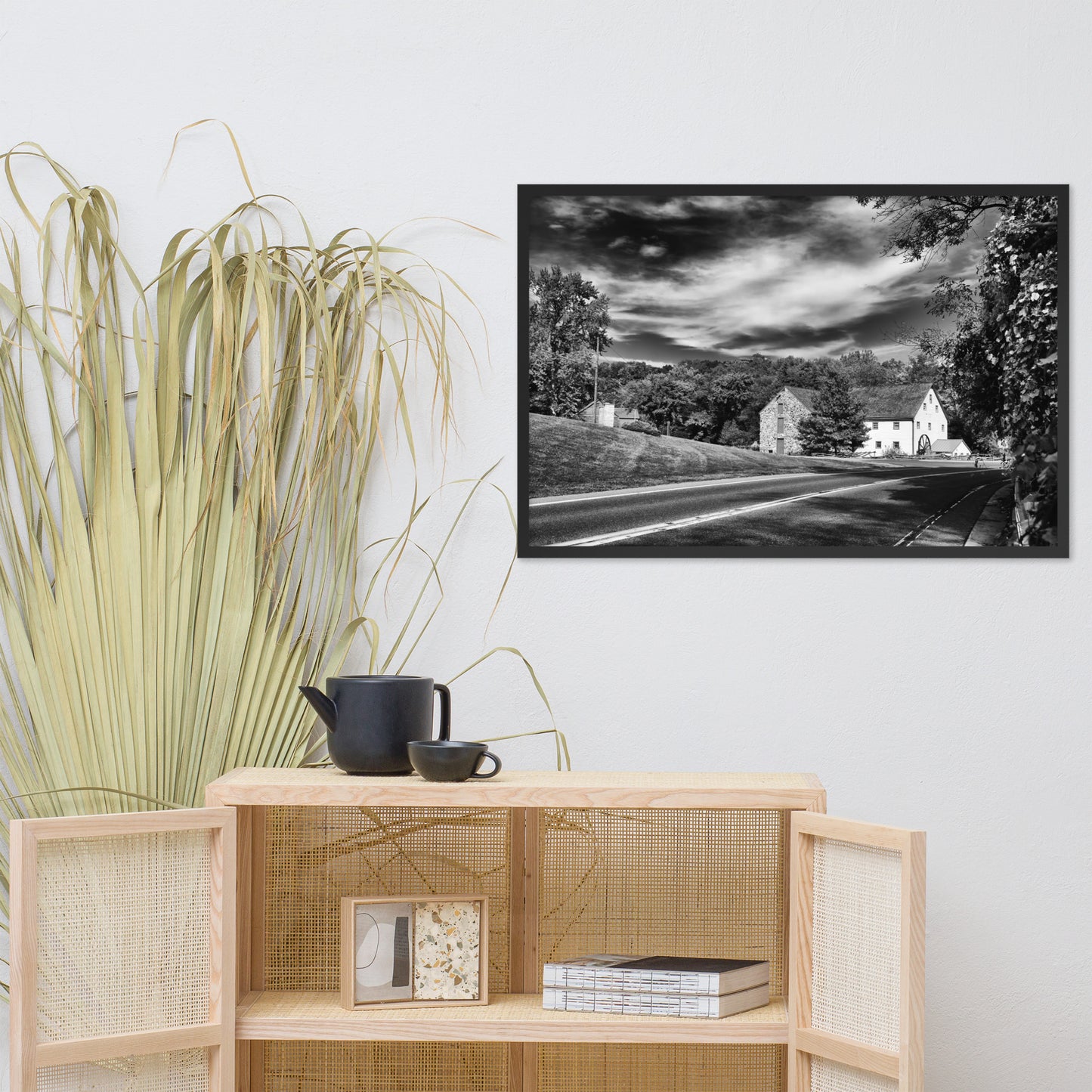 Greenbank Mill Summer in Black and White Framed Photo Paper Wall Art Prints