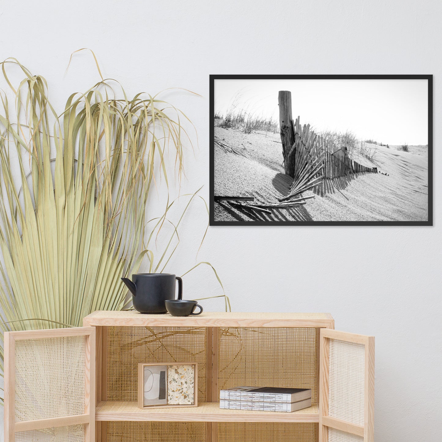 High Key Dunes Coastal Landscape Framed Photo Paper Wall Art Prints