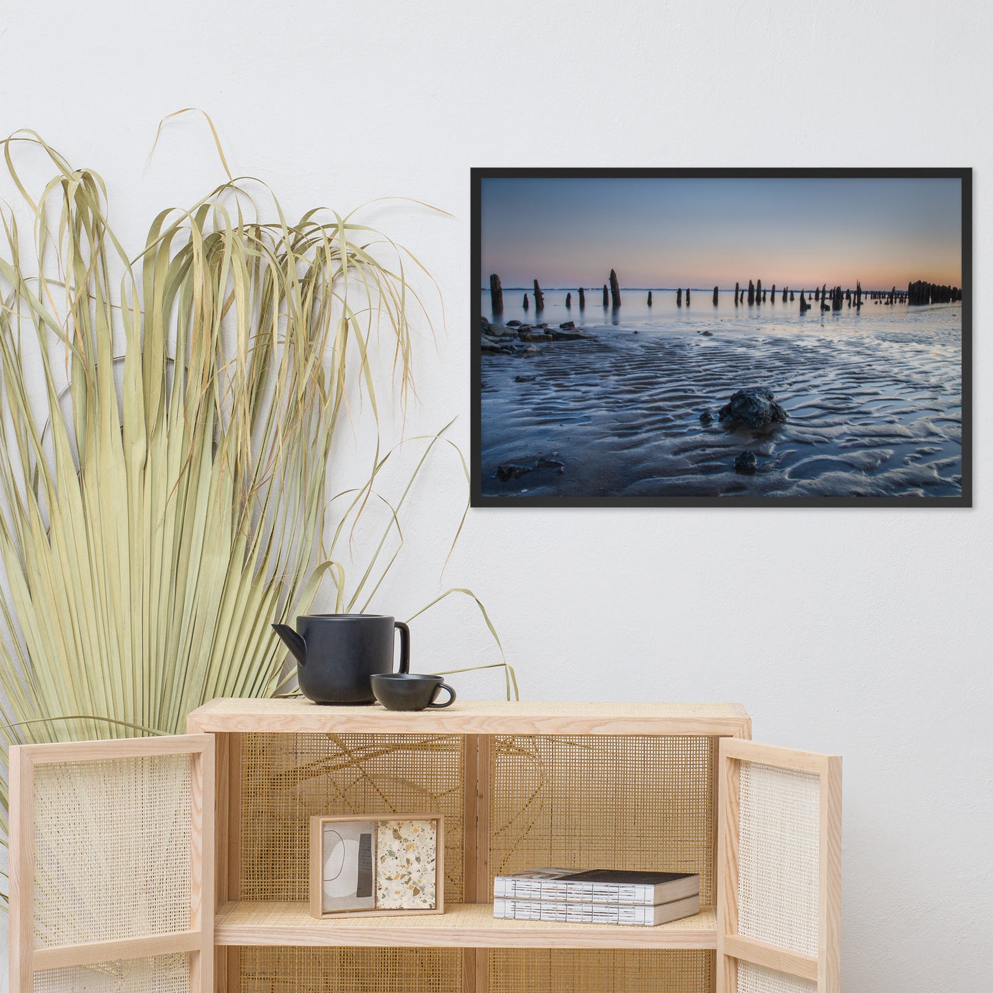 Low Tide At Battery Coastal Landscape Framed Photo Paper Wall Art Prints