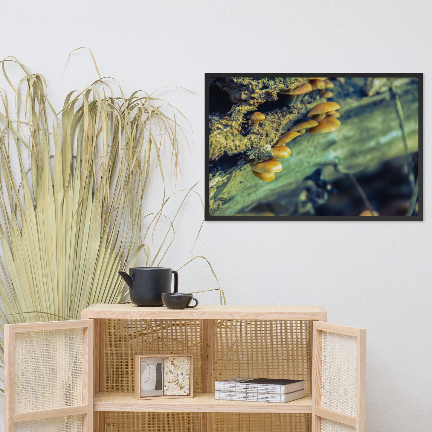 Large Botanical Prints: Aged Mushroom Botanical / Nature Photo Framed Wall Art Print - Artwork - Wall Decor - Home Decor