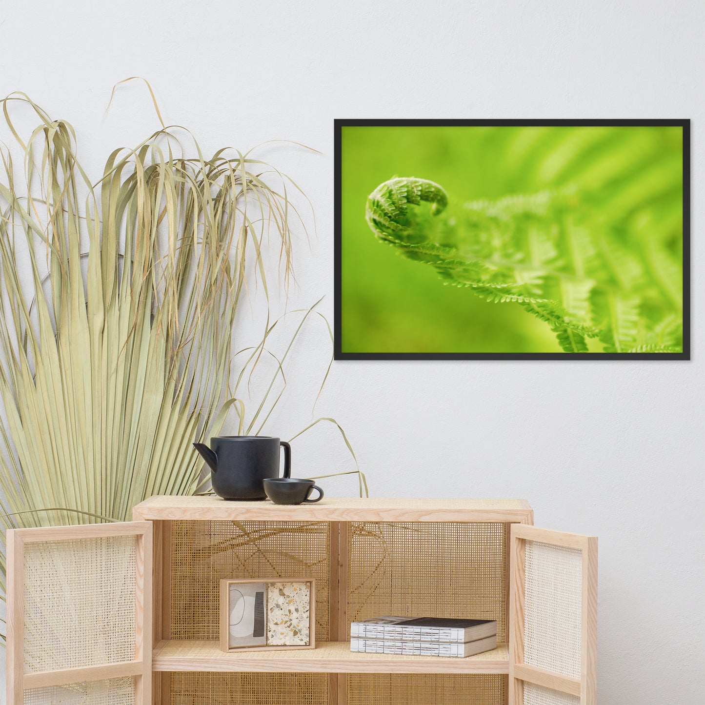 Fern Curl Botanical Nature Photo Framed Wall Art Print