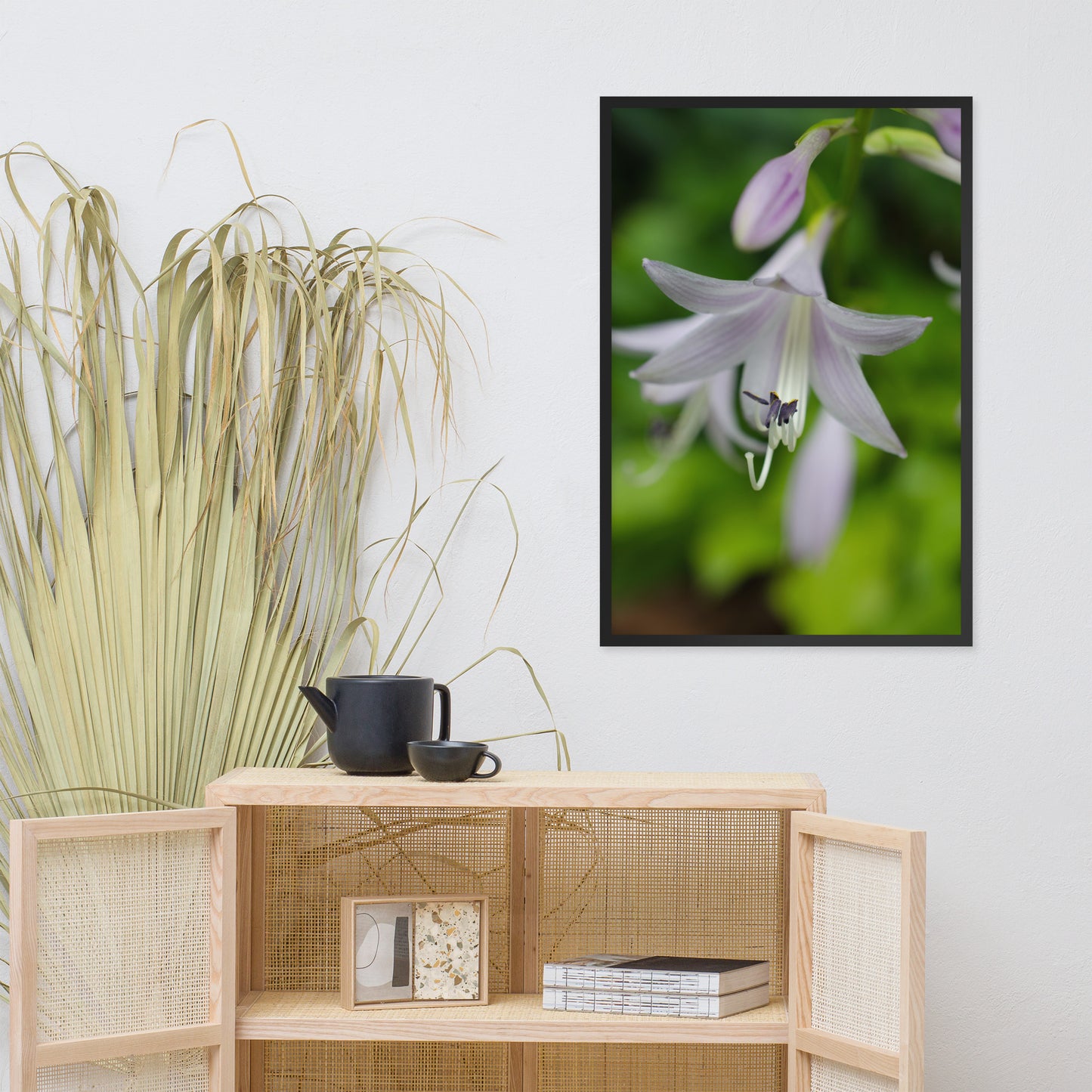 Hosta Bloom Floral Nature Photo Framed Wall Art Print