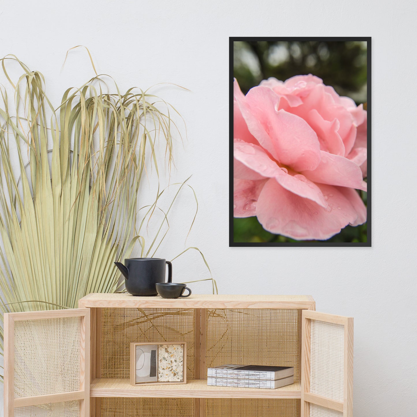 Pink Passion Floral Nature Photo Framed Wall Art Print