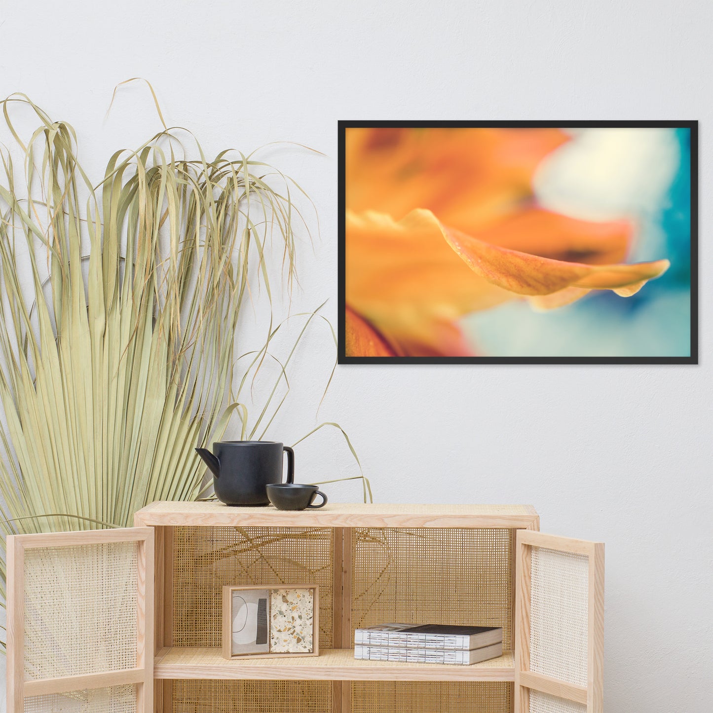 Serene Petals of Life Floral Nature Photo Framed Wall Art Print