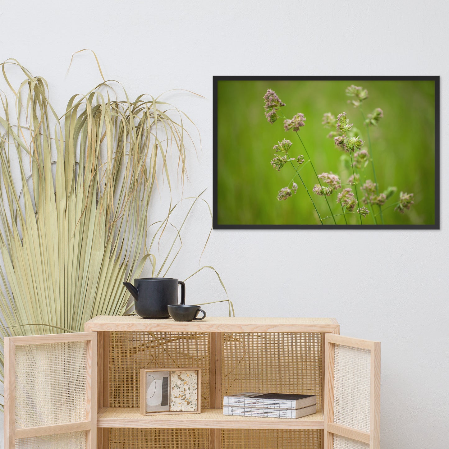 Softened Fields Botanical Nature Photo Framed Wall Art Print
