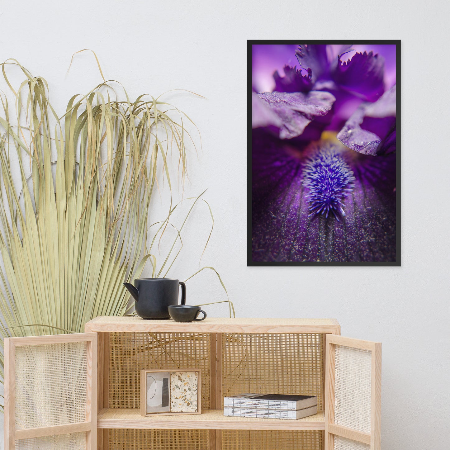 Stigma of Iris Floral Nature Photo Framed Wall Art Print