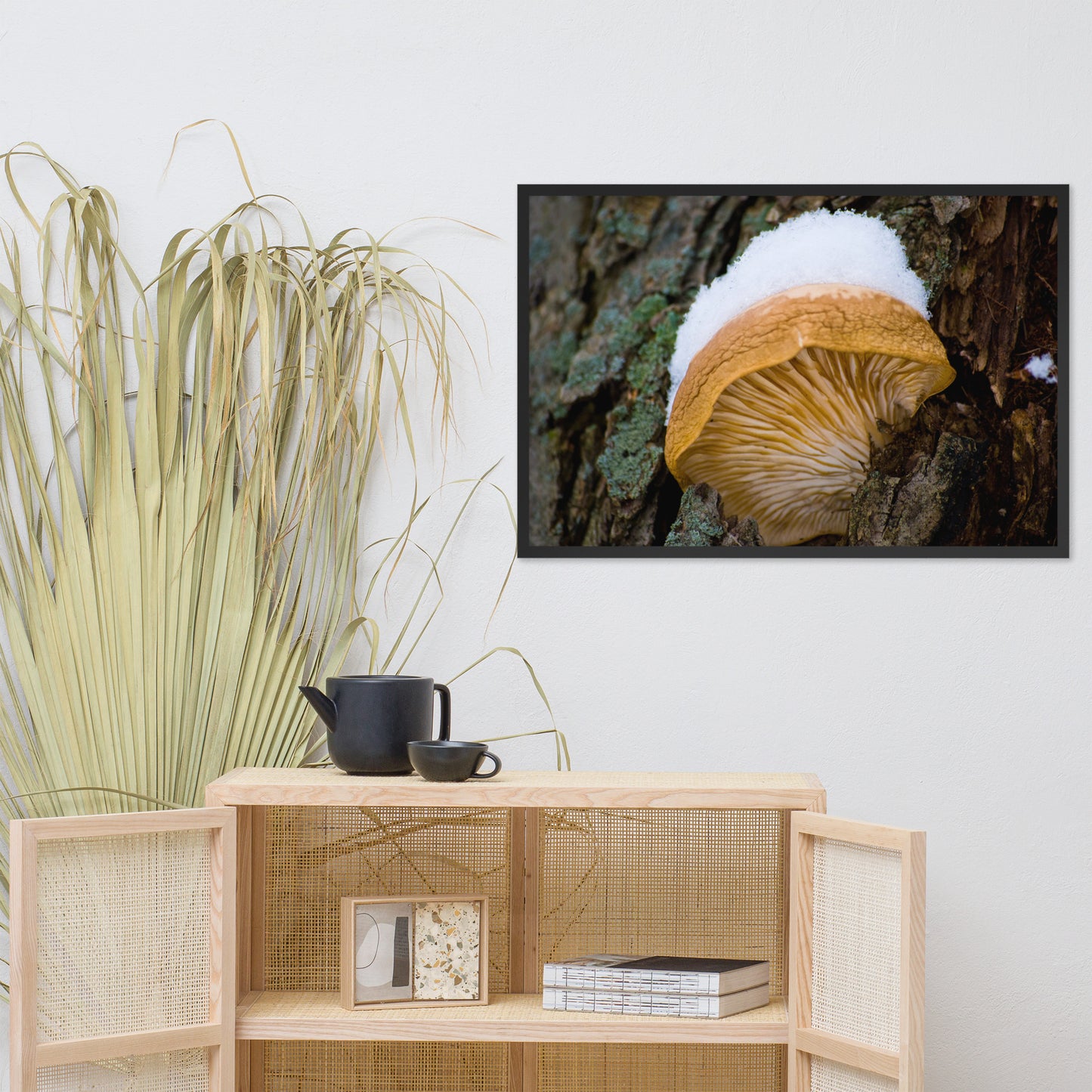 Snow Fungus Botanical Nature Photo Framed Wall Art Print