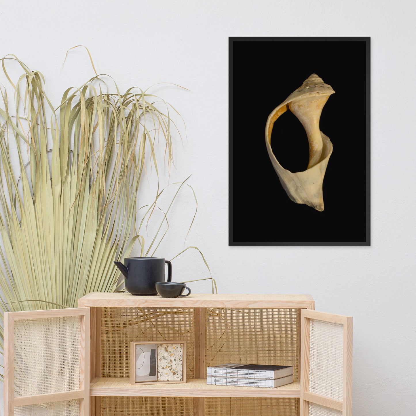 State of Erosion Image 2 Whelk Shell Coastal Nature Photo Framed Wall Art Print