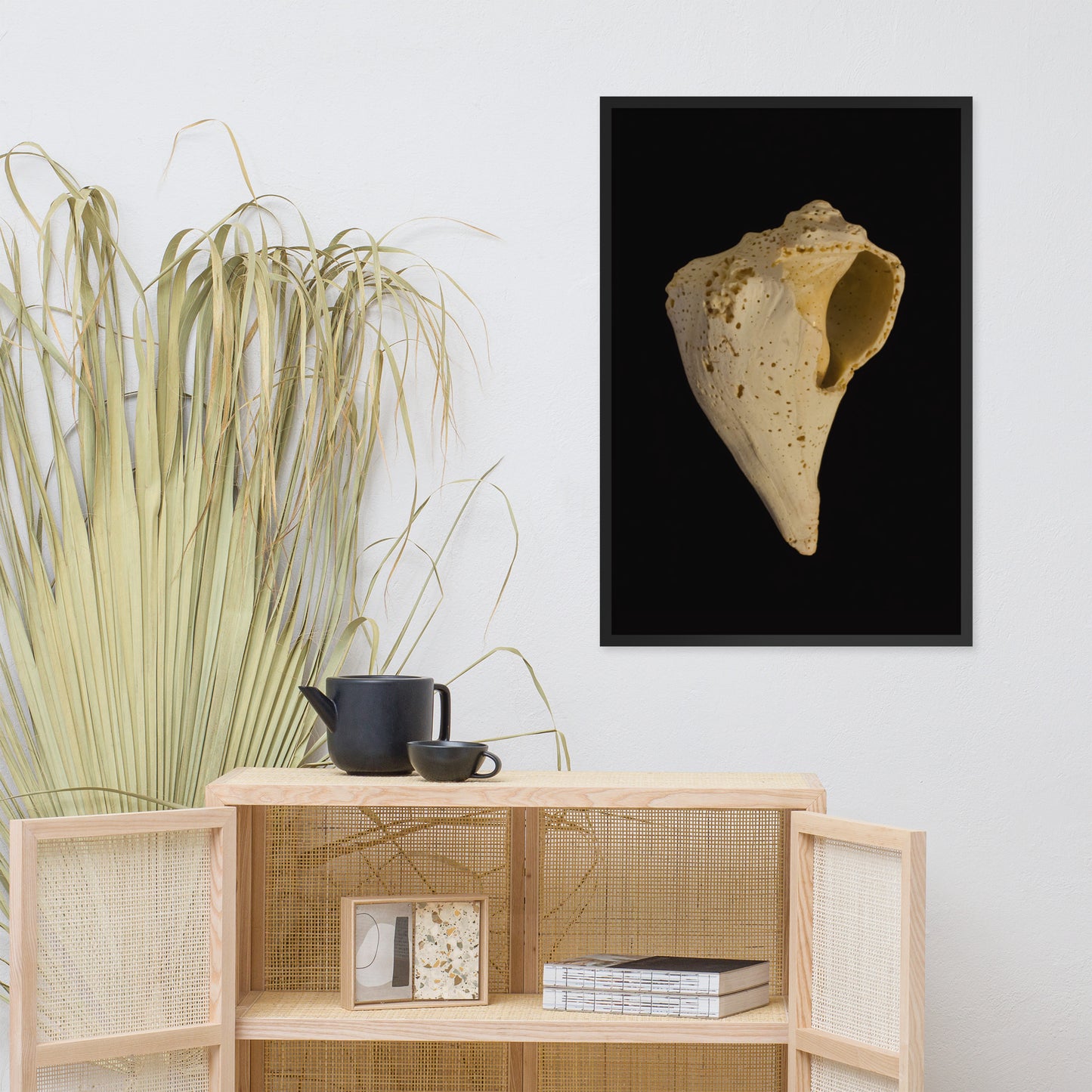 State of Erosion Image 1 Whelk Shell Coastal Nature Photo Framed Wall Art Print