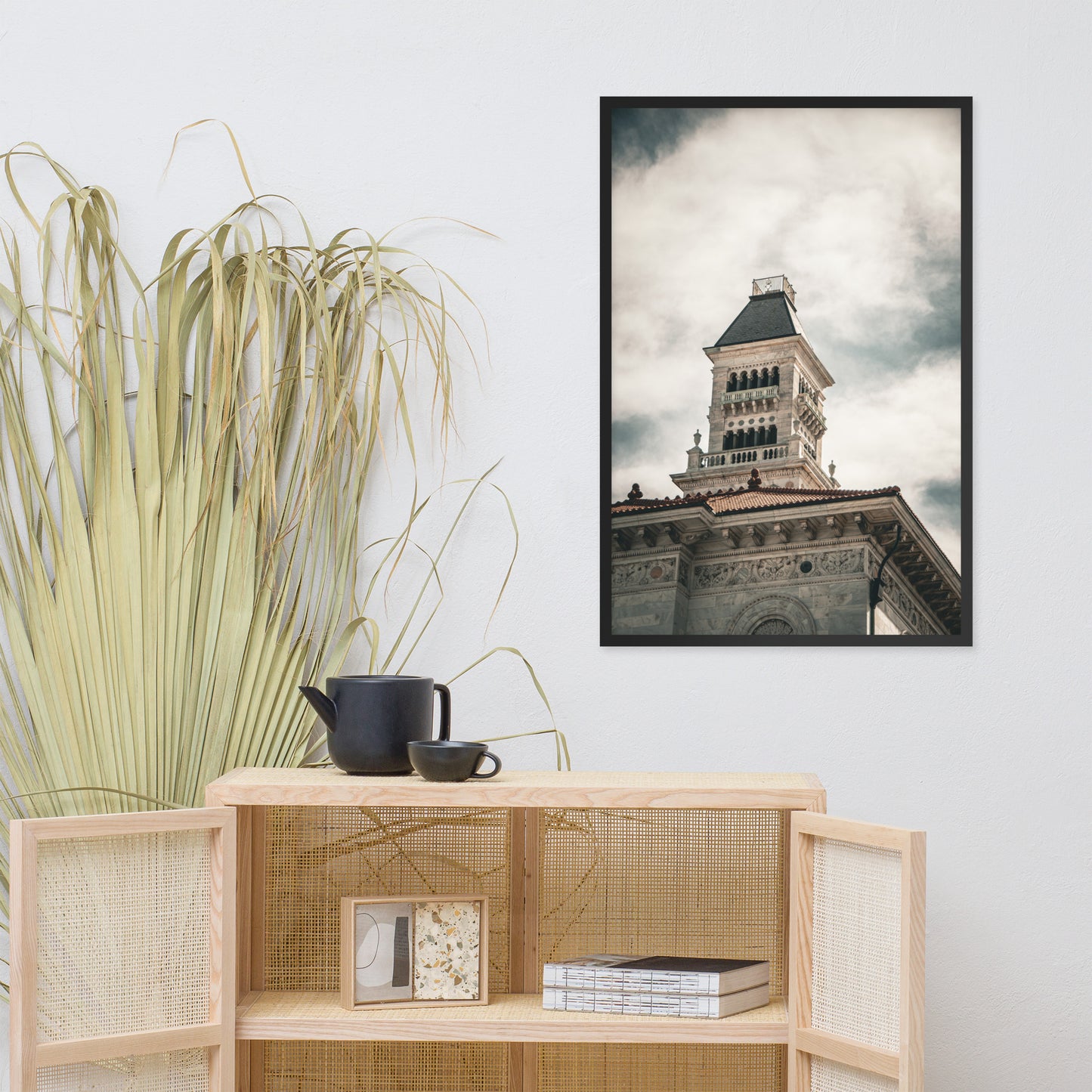Bell Tower on Tomochichi Federal Building Savannah Ga Framed Wall Art Print