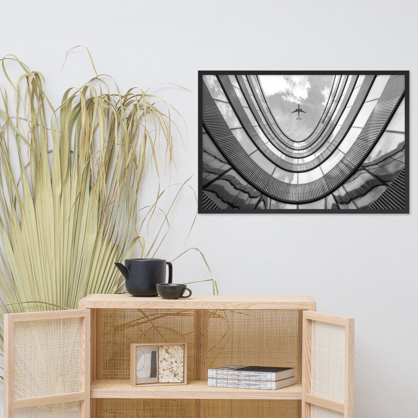 Urban Intersections in the Sky Architectural Photograph Framed Wall Art Print