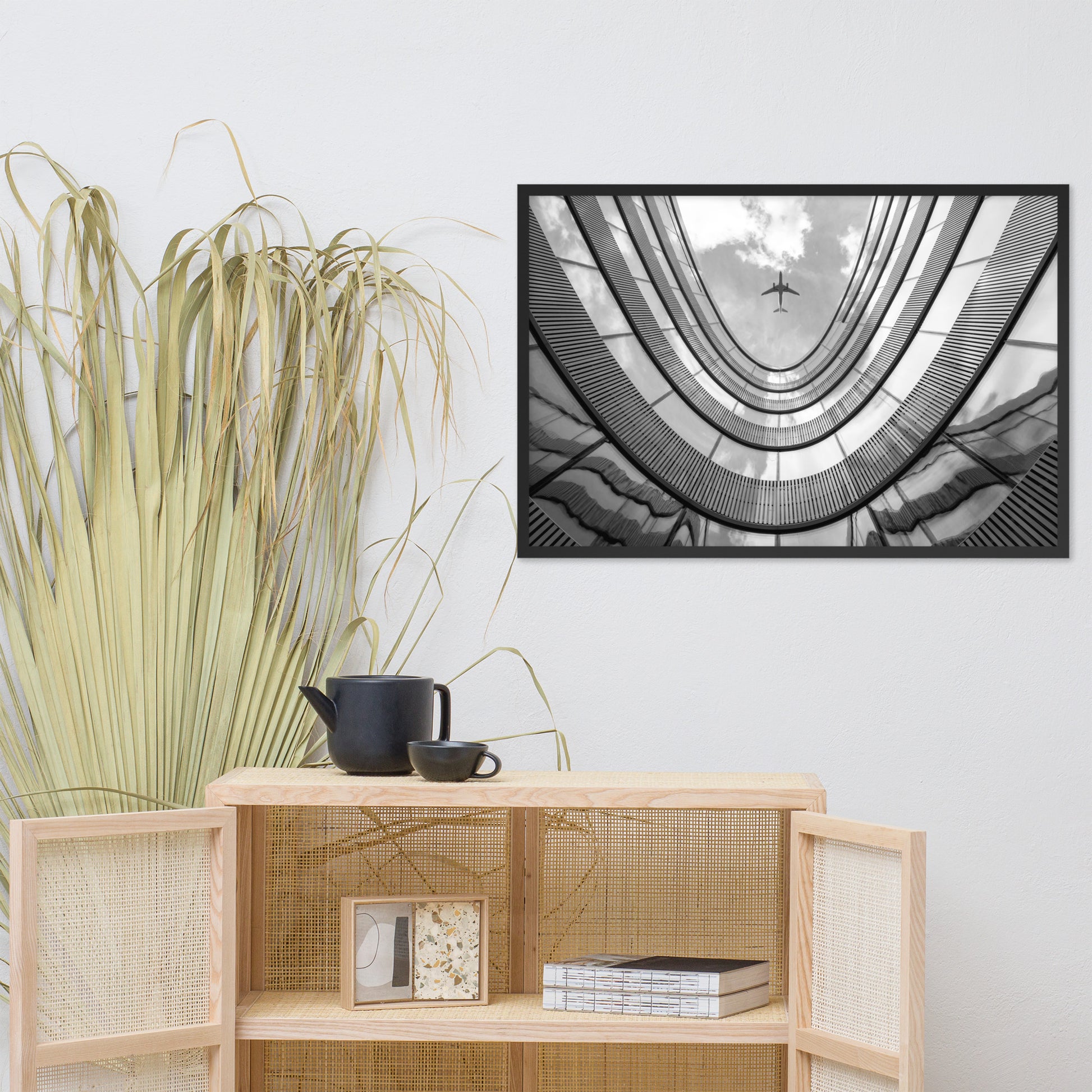 Urban Intersections in the Sky Architectural Photograph Framed Wall Art Print