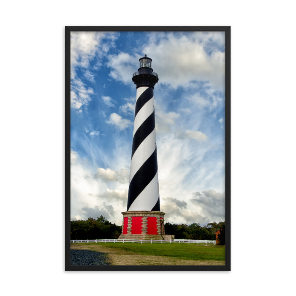 Cape Hatteras Lighthouse Coastal Landscape Framed Photo Paper Wall Art Prints