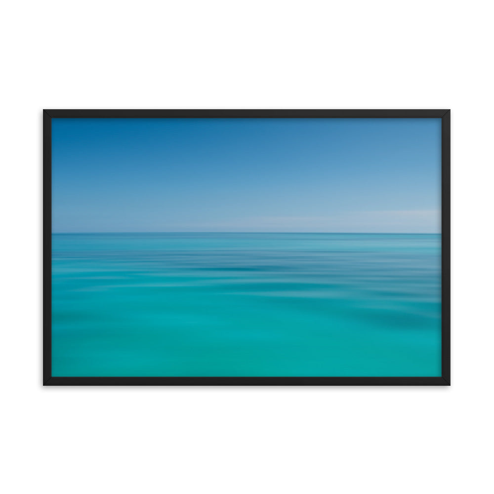 Colors of the Tropical Sea Abstract Coastal Landscape Photo Framed Wall Art Print