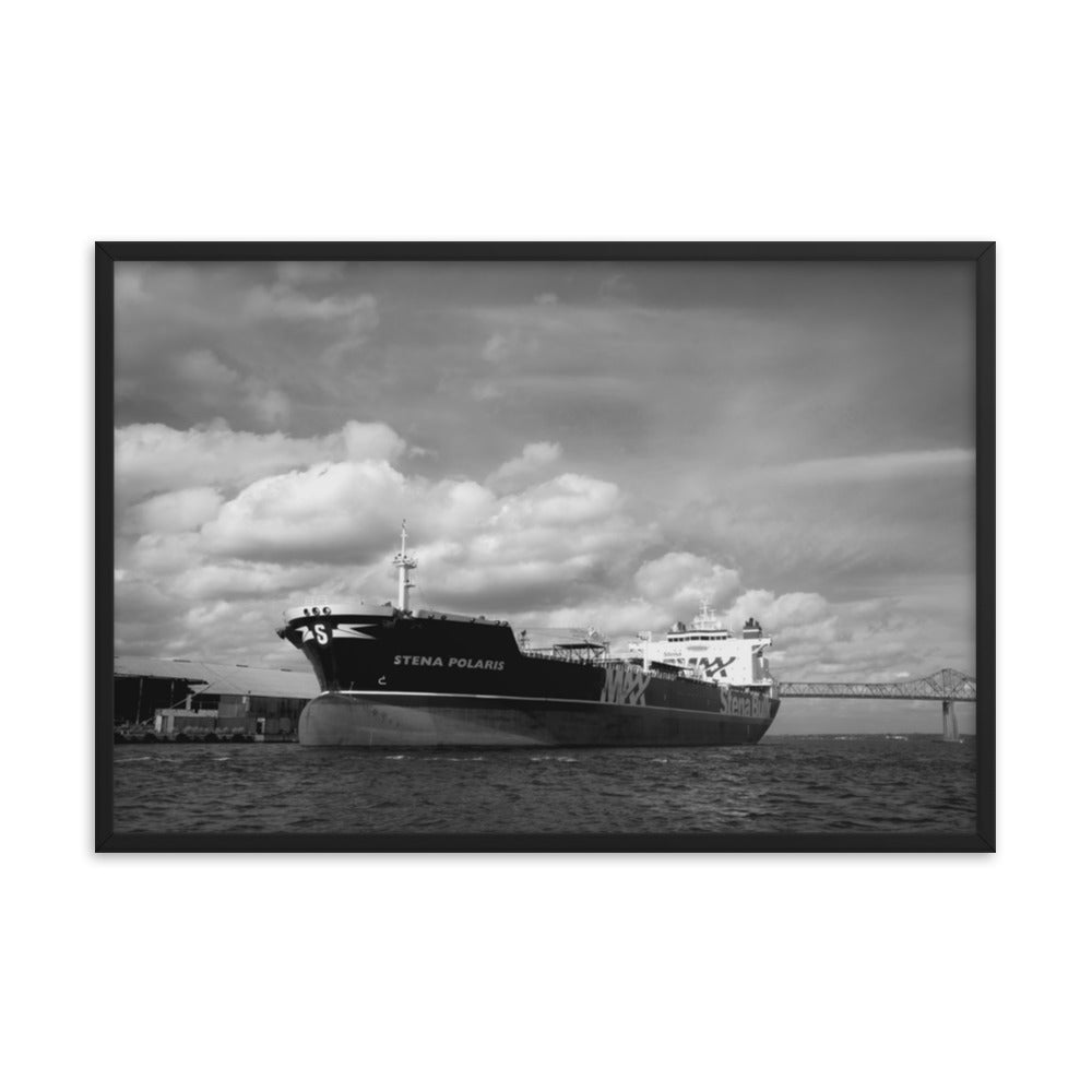 Ship on the St. Johns River Coastal Photo Framed Wall Art Print