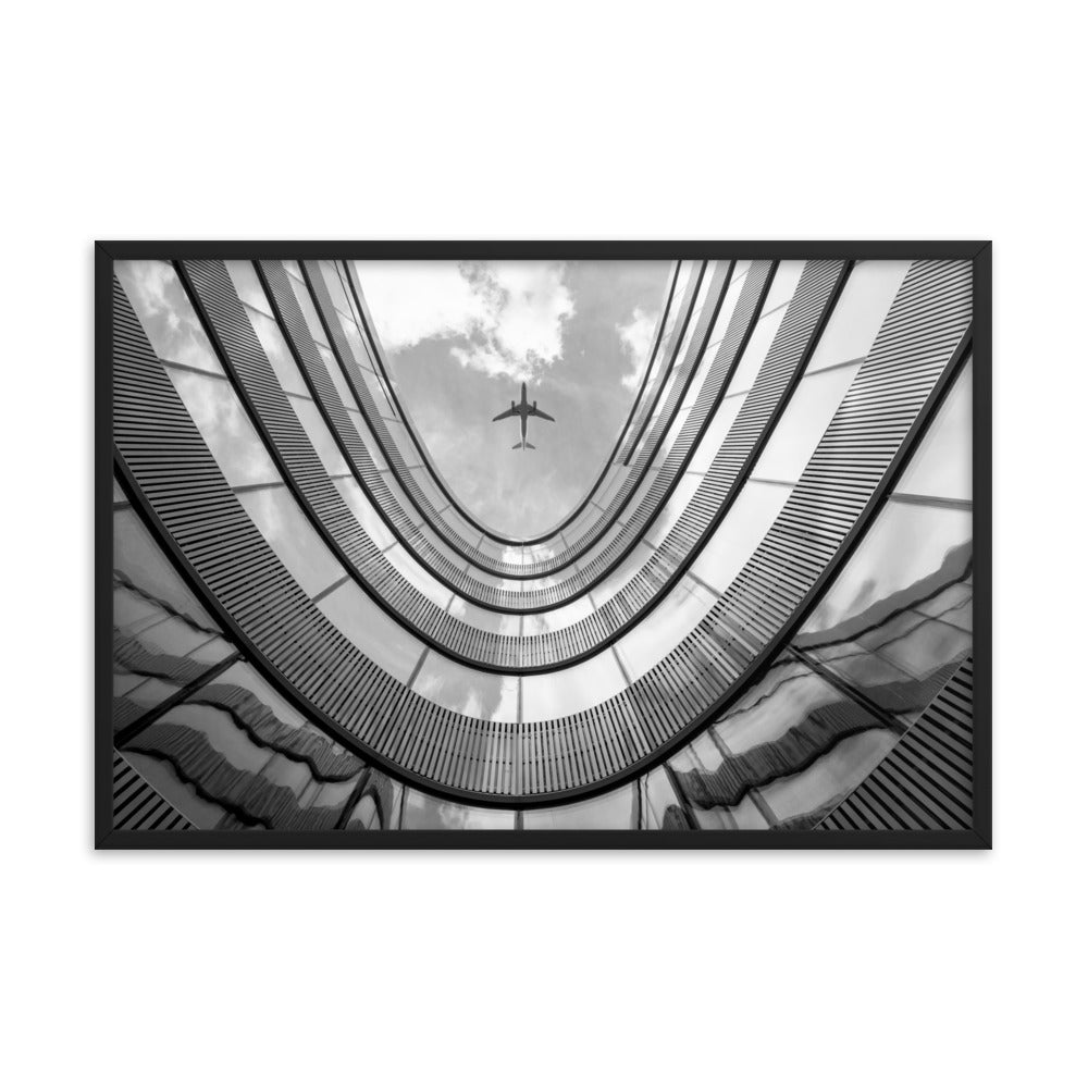 Urban Intersections in the Sky Architectural Photograph Framed Wall Art Print
