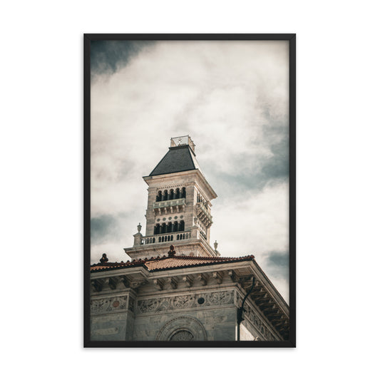 Bell Tower on Tomochichi Federal Building Savannah Ga Framed Wall Art Print