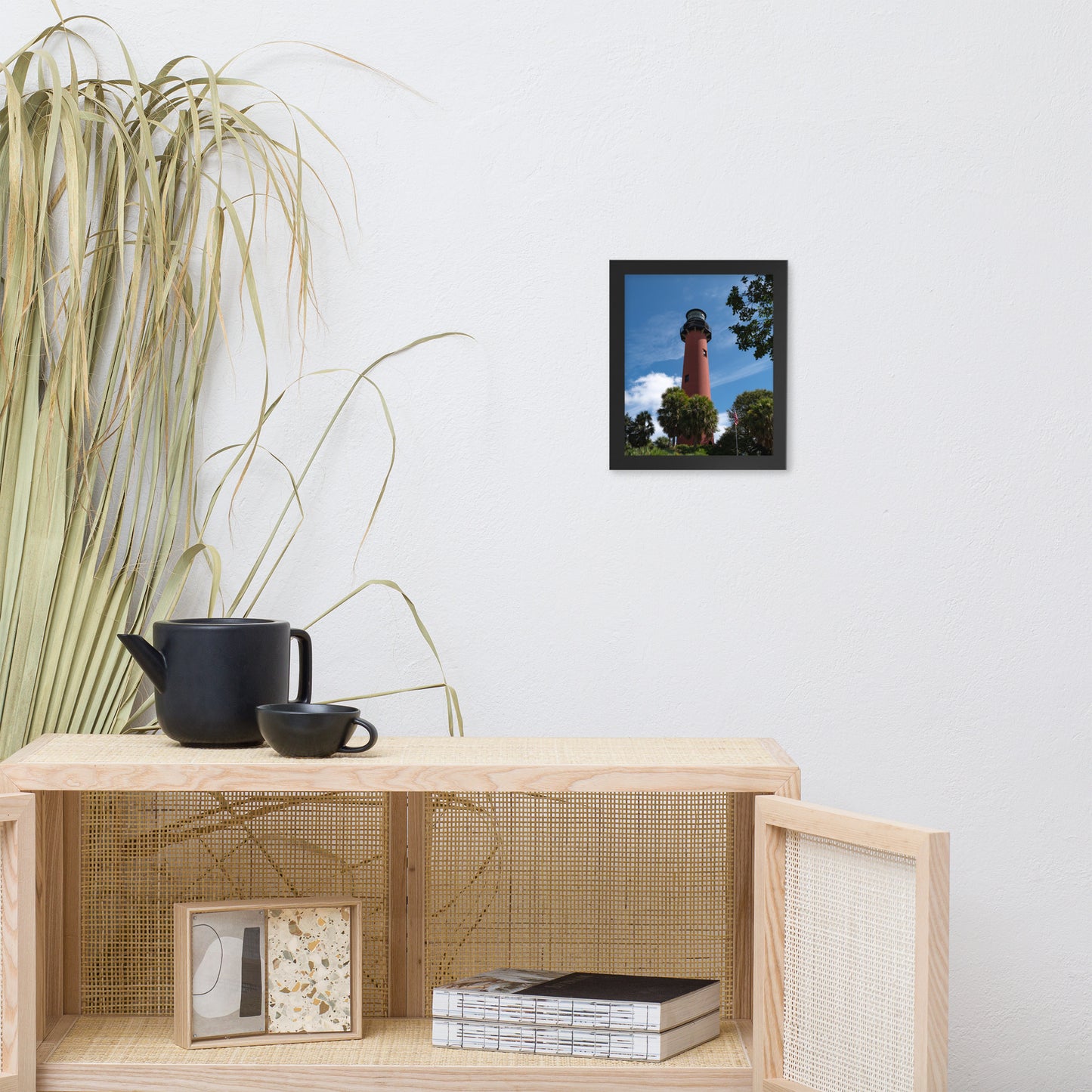 Jupiter Lighthouse 2 Color Framed Photo Paper Wall Art Prints