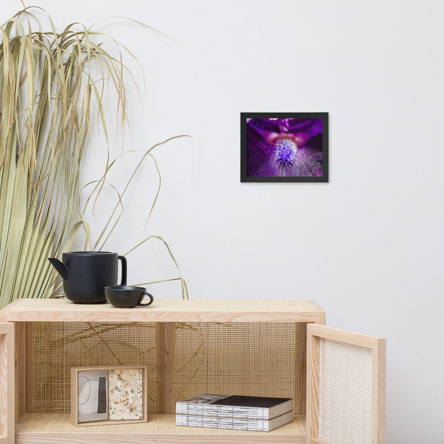 Eye of Iris Floral Nature Photo Framed Wall Art Print
