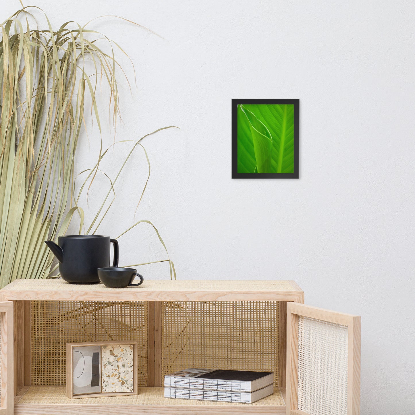 Leaves of Canna Lily Botanical Nature Photo Framed Wall Art Print