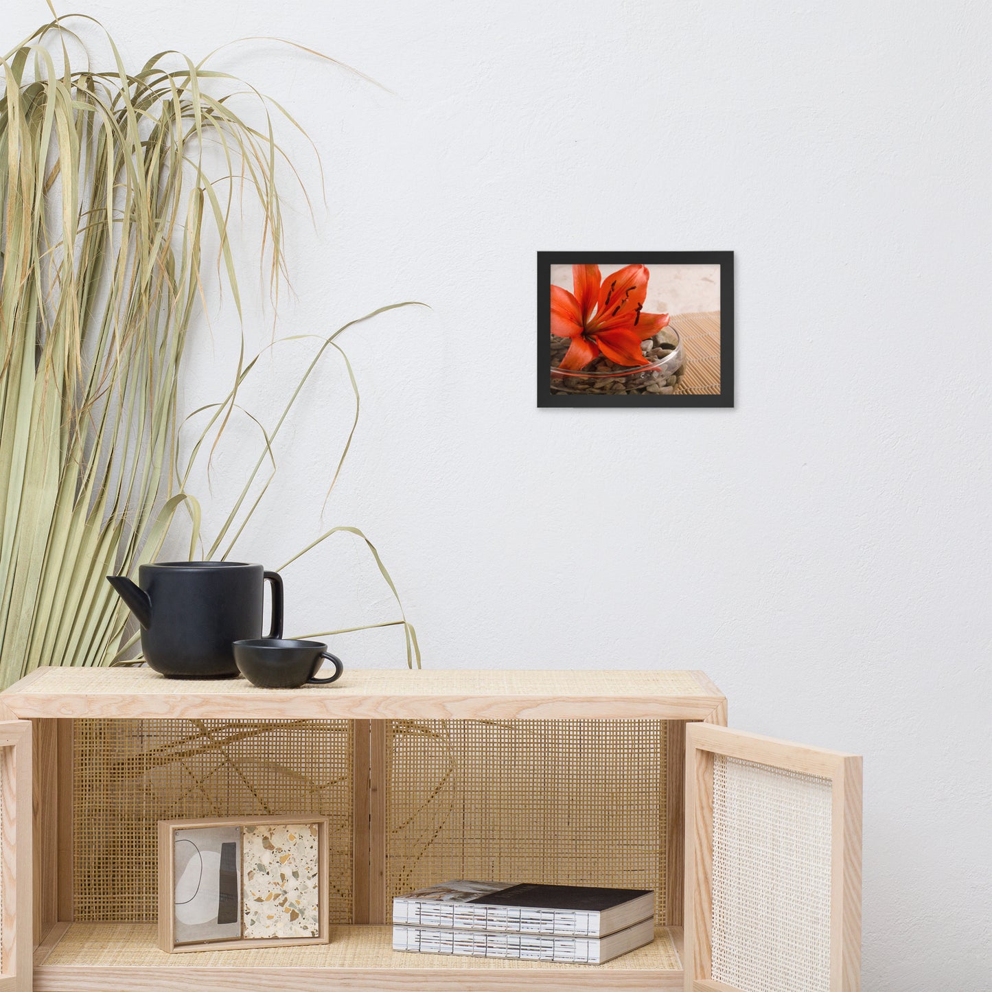 Tranquil Lily Floral Nature Photo Framed Wall Art Print