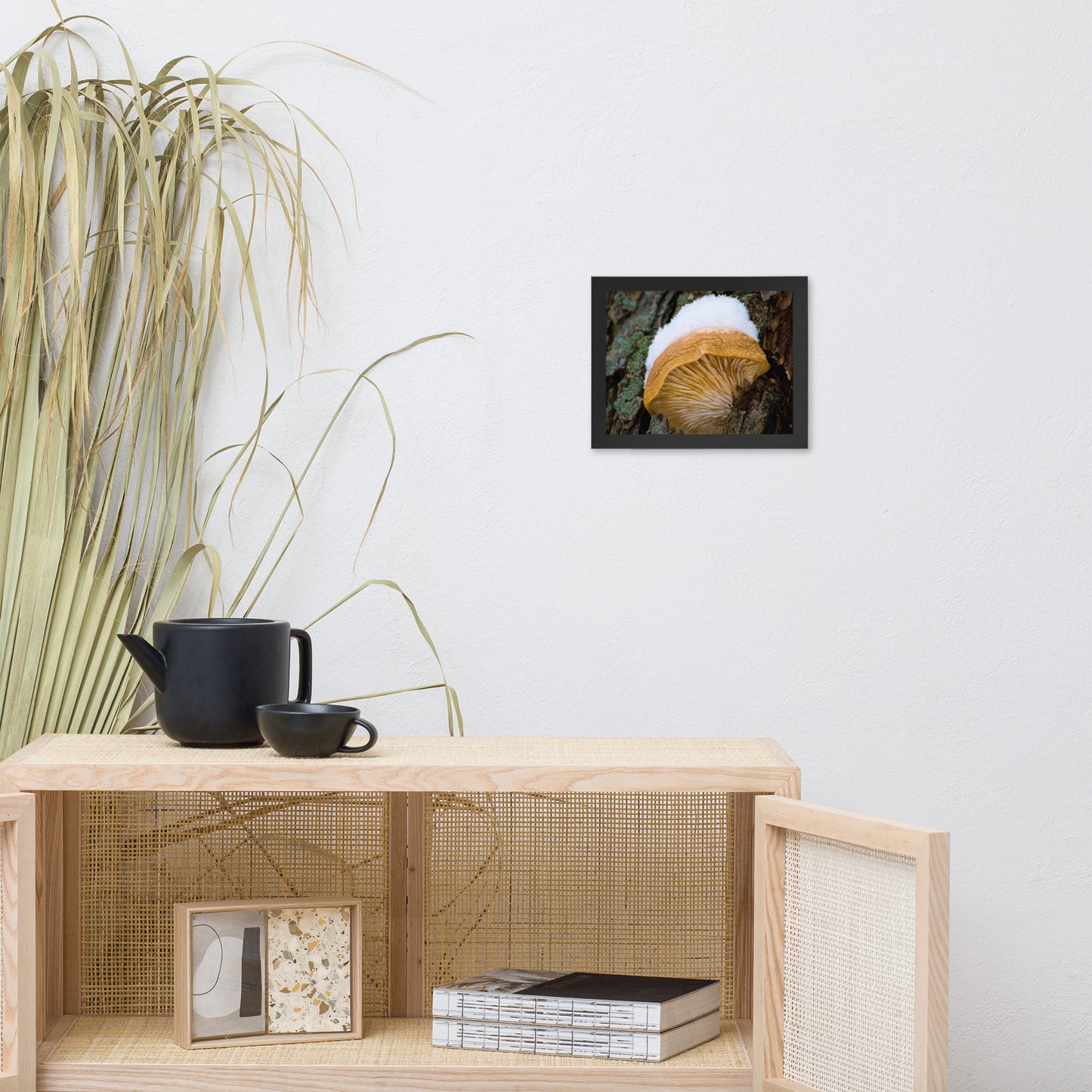Snow Fungus Botanical Nature Photo Framed Wall Art Print