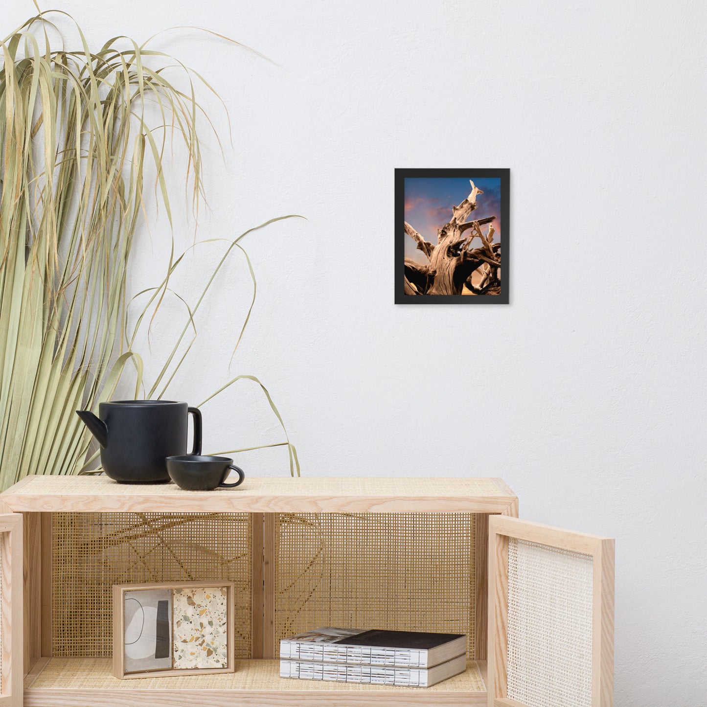 Wilted Cypress Tree and Sunrise Nature Photo Framed Wall Art Prints