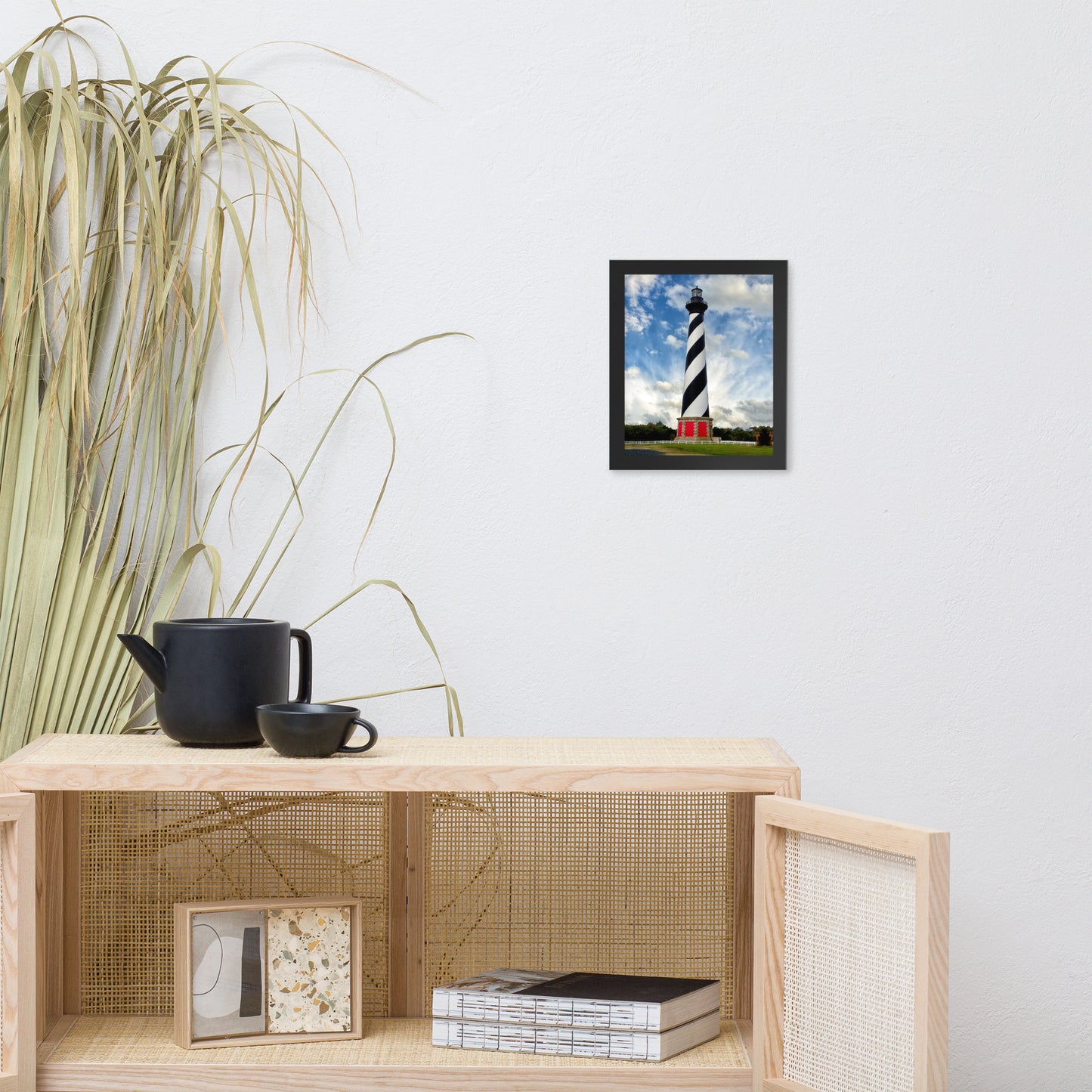 Cape Hatteras Lighthouse Coastal Landscape Framed Photo Paper Wall Art Prints