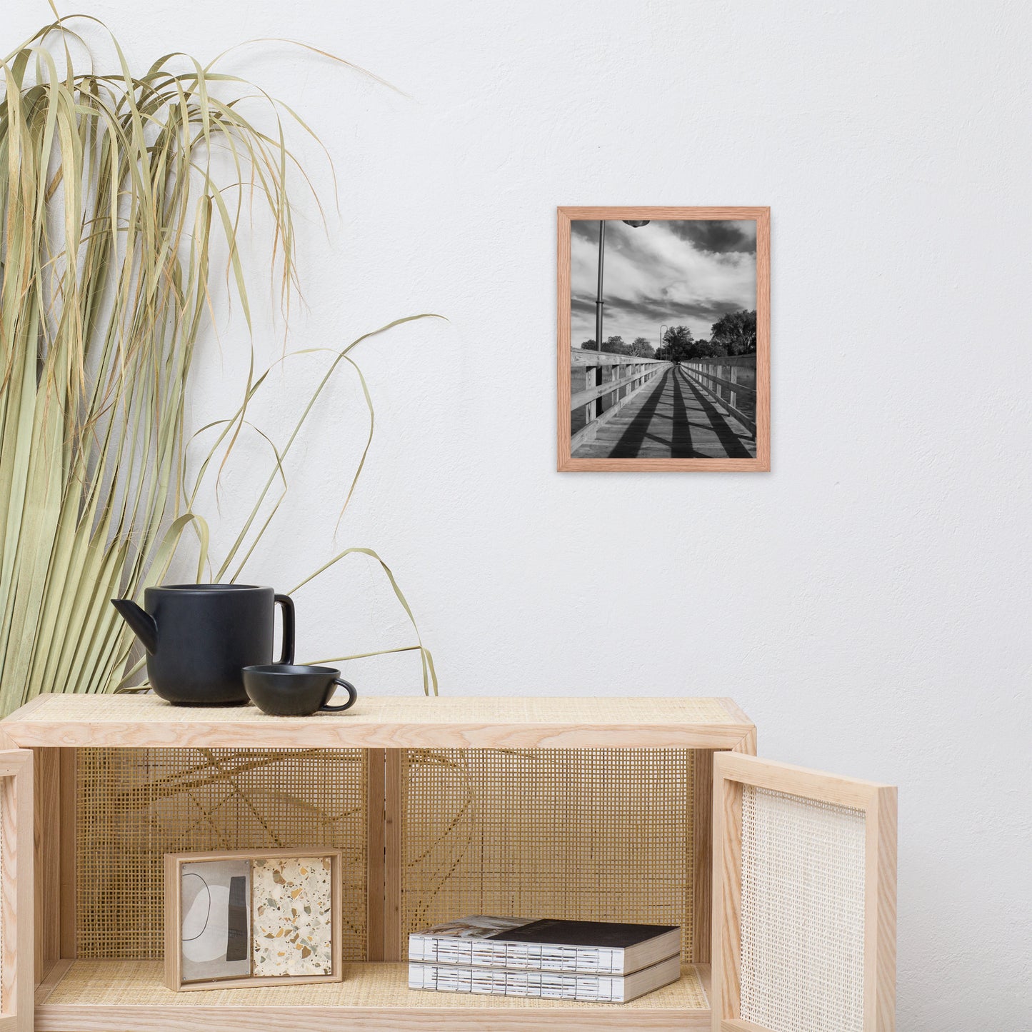 Follow the Lines Rural Landscape Framed Photo Paper Wall Art Prints